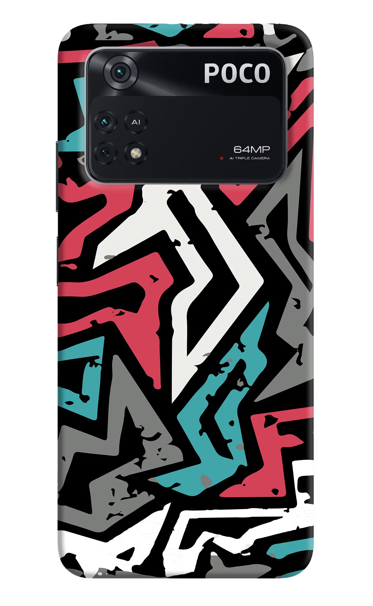 Geometric Graffiti Poco M4 Pro 4G Back Cover - Geometric Graffiti Poco M4 Pro 4G Back Cover Geometric Graffiti Poco M4 Pro 4G Back Cover