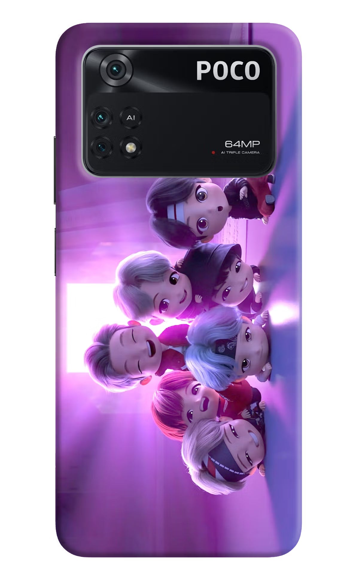 BTS Chibi Poco M4 Pro 4G Back Cover - BTS Chibi Poco M4 Pro 4G Back Cover BTS Chibi Poco M4 Pro 4G Back Cover