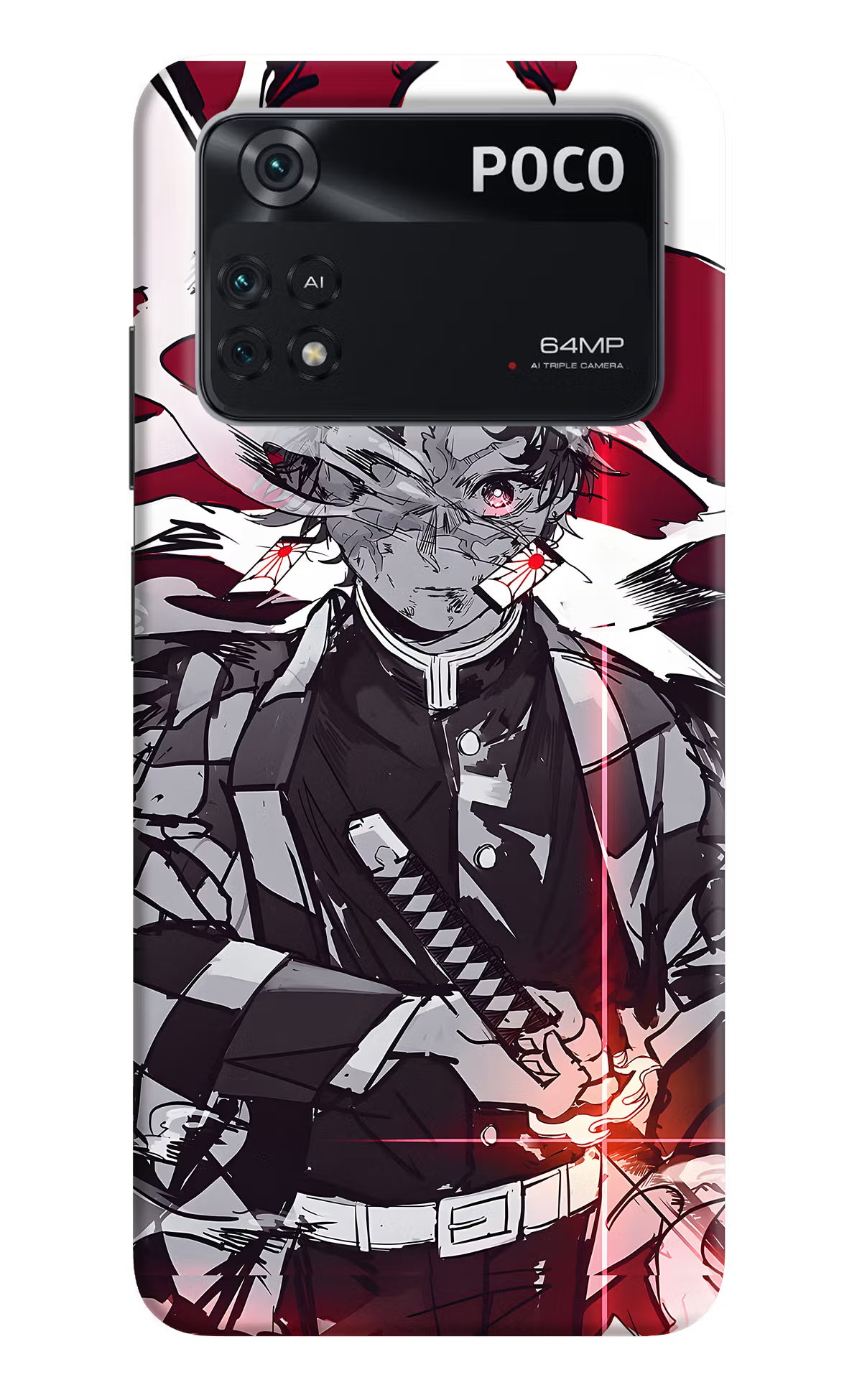 Demon Slayer Poco M4 Pro 4G Back Cover - Demon Slayer Poco M4 Pro 4G Back Cover Demon Slayer Poco M4 Pro 4G Back Cover