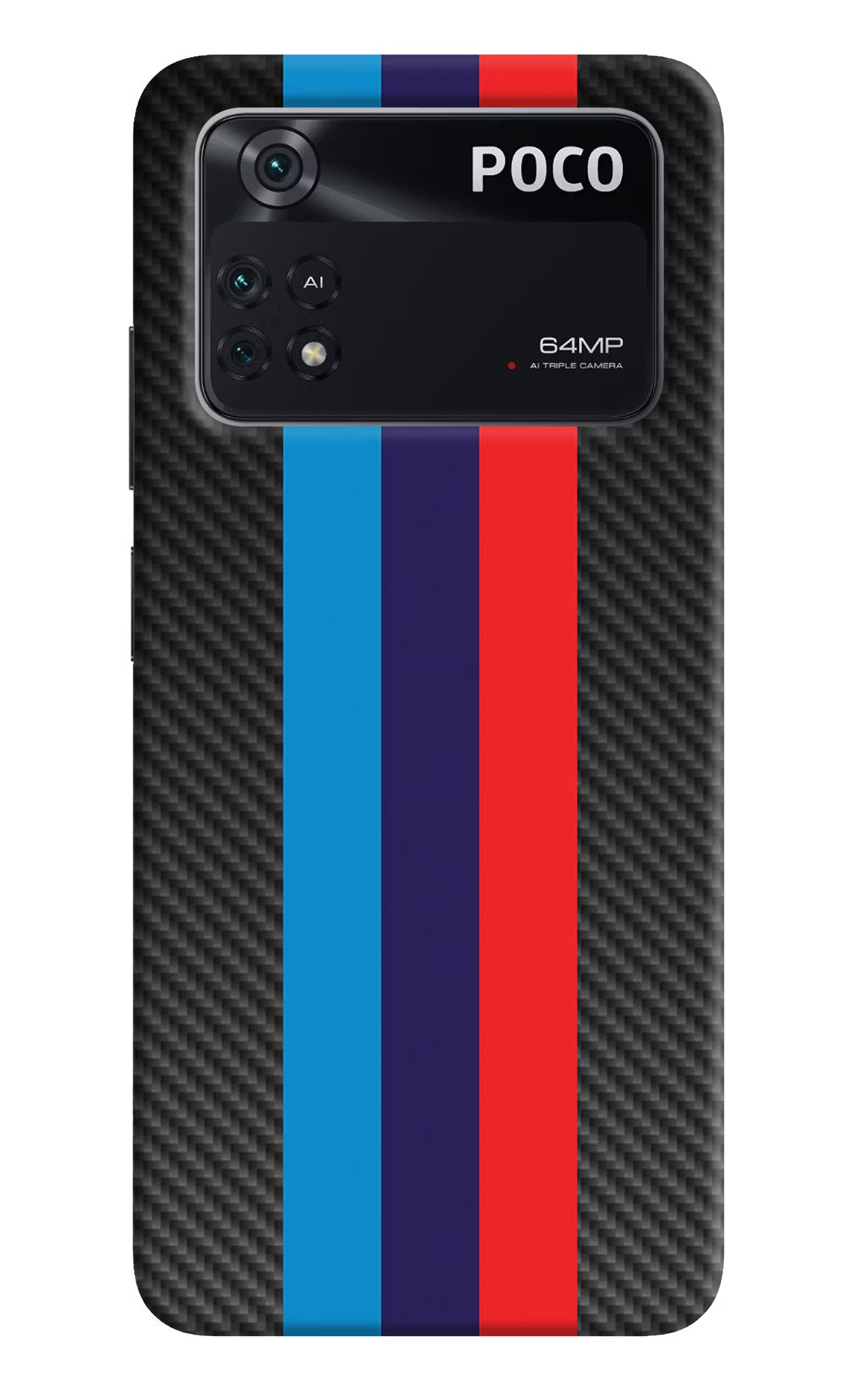 BMW Stripes Pattern Poco M4 Pro 4G Back Cover - BMW Stripes Pattern Poco M4 Pro 4G Back Cover BMW Stripes Pattern Poco M4 Pro 4G Back Cover