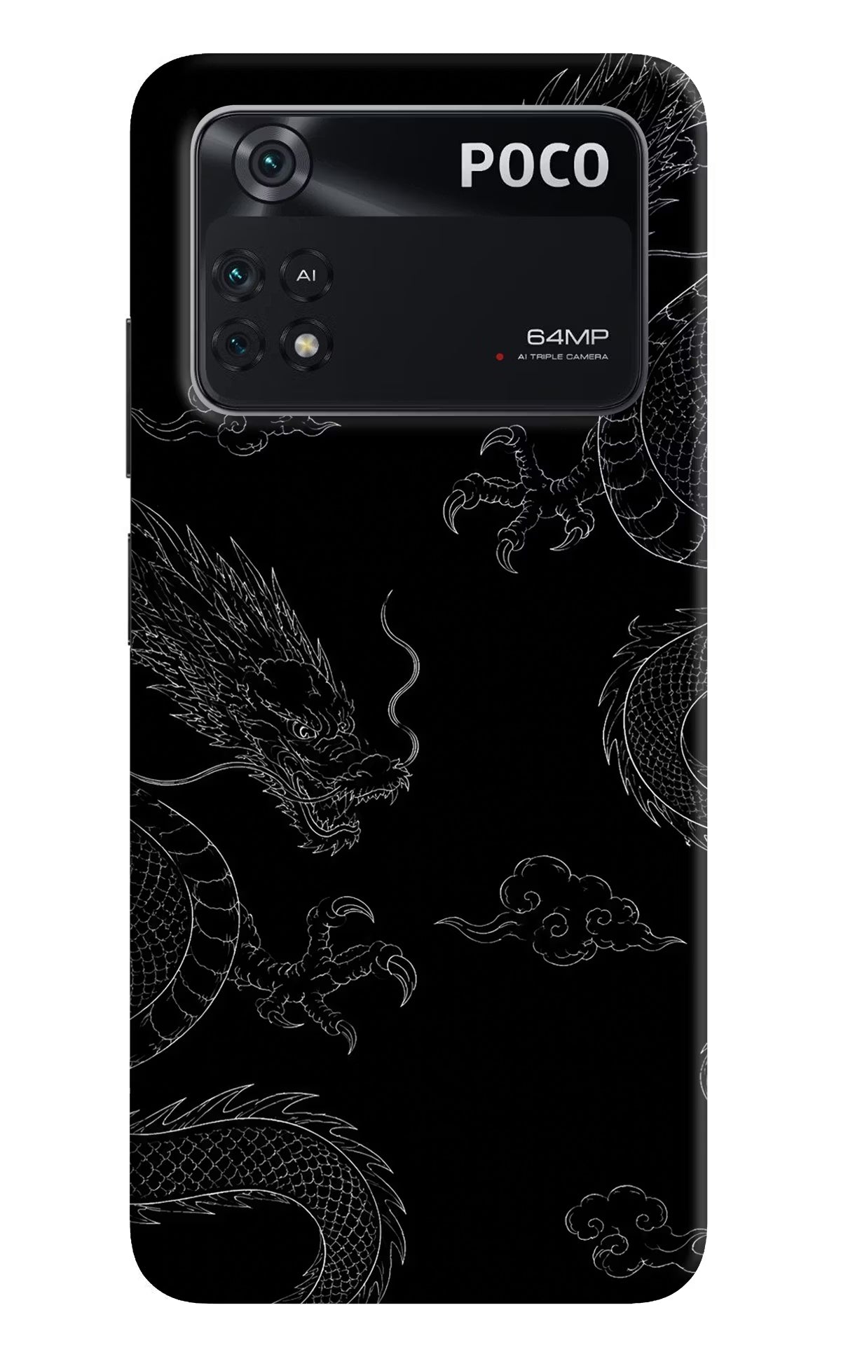 Twin Dragons Poco M4 Pro 4G Back Cover - Twin Dragons Poco M4 Pro 4G Back Cover Twin Dragons Poco M4 Pro 4G Back Cover