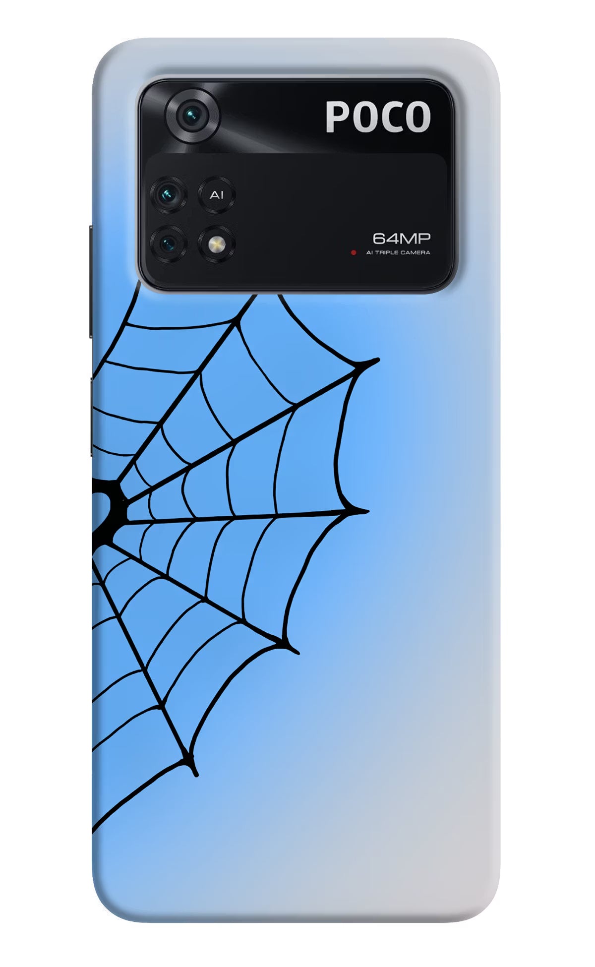 Blue Web Poco M4 Pro 4G Back Cover - Blue Web Poco M4 Pro 4G Back Cover Blue Web Poco M4 Pro 4G Back Cover