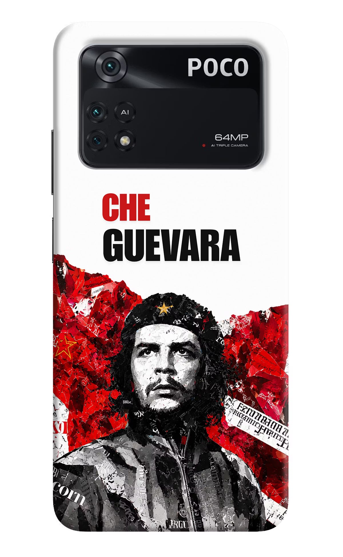 Che Guevara Revolution Poco M4 Pro 4G Back Cover - Che Guevara Revolution Poco M4 Pro 4G Back Cover Che Guevara Revolution Poco M4 Pro 4G Back Cover