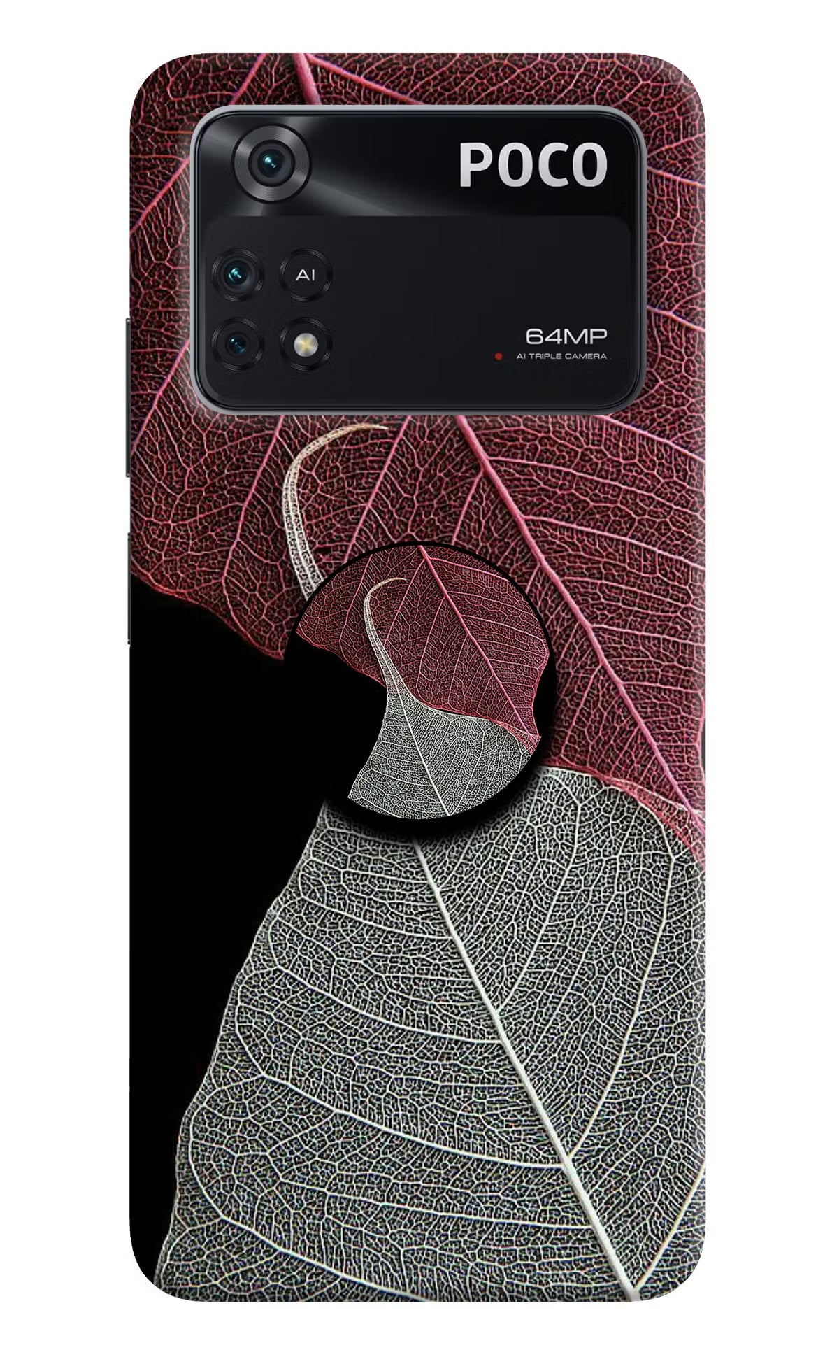 Leaf Pattern Poco M4 Pro 4G Pop Case - Leaf Pattern Poco M4 Pro 4G Pop Case Leaf Pattern Poco M4 Pro 4G Pop Case