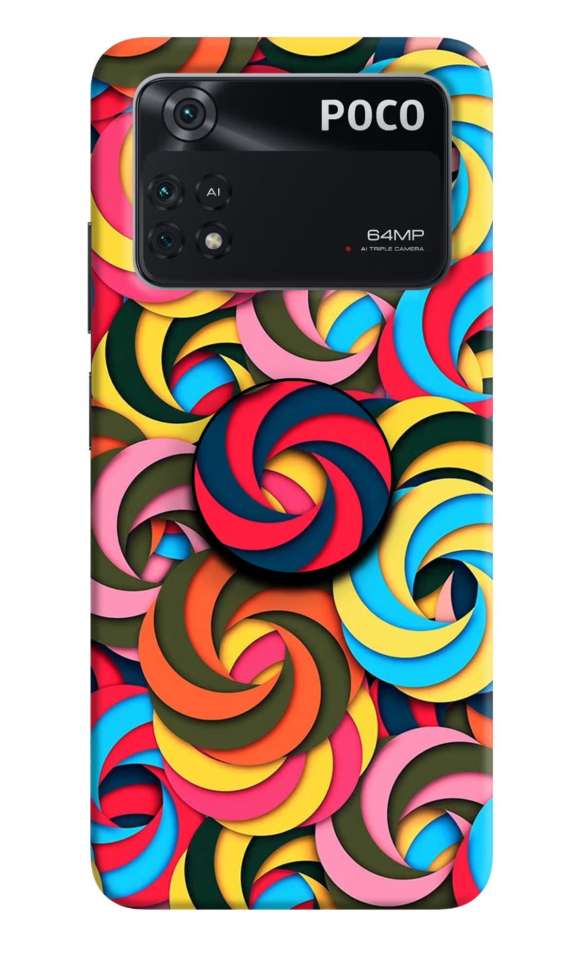 Spiral Pattern Poco M4 Pro 4G Pop Case - Spiral Pattern Poco M4 Pro 4G Pop Case Spiral Pattern Poco M4 Pro 4G Pop Case