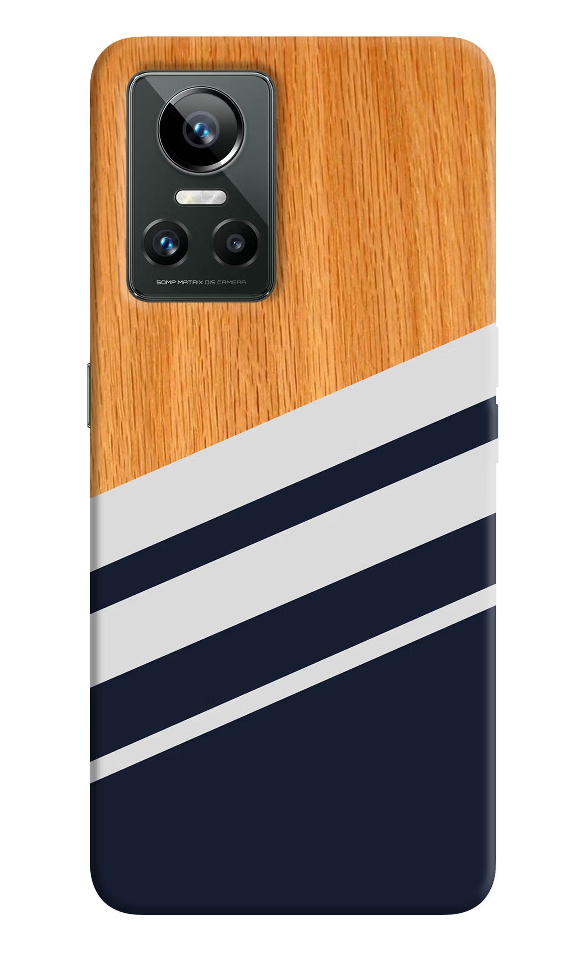 Blue and white wooden Realme GT Neo 3 Back Cover