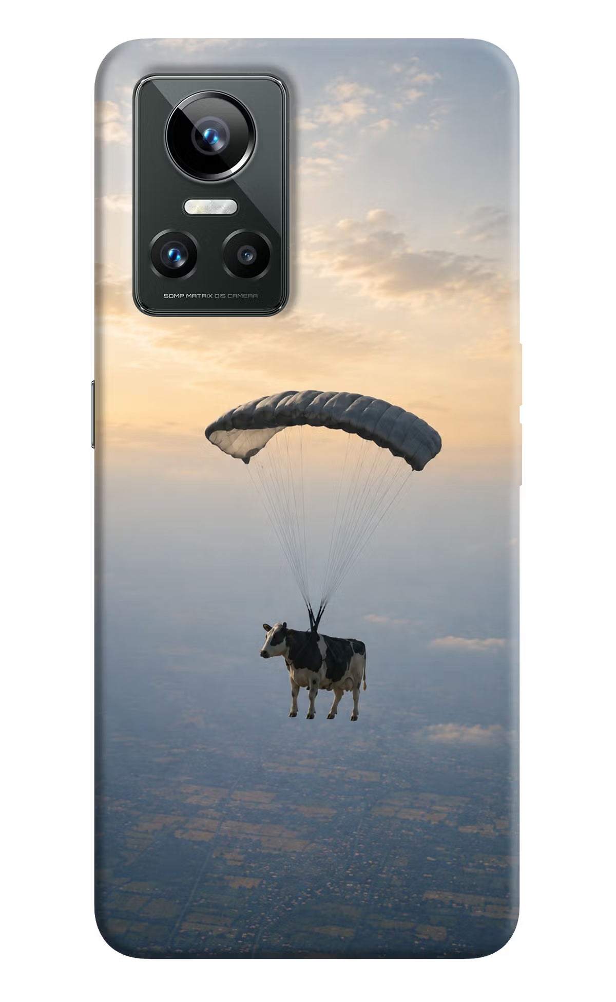 Skydiving Cow Realme GT Neo 3 Back Cover - Skydiving Cow Realme GT Neo 3 Back Cover Skydiving Cow Realme GT Neo 3 Back Cover