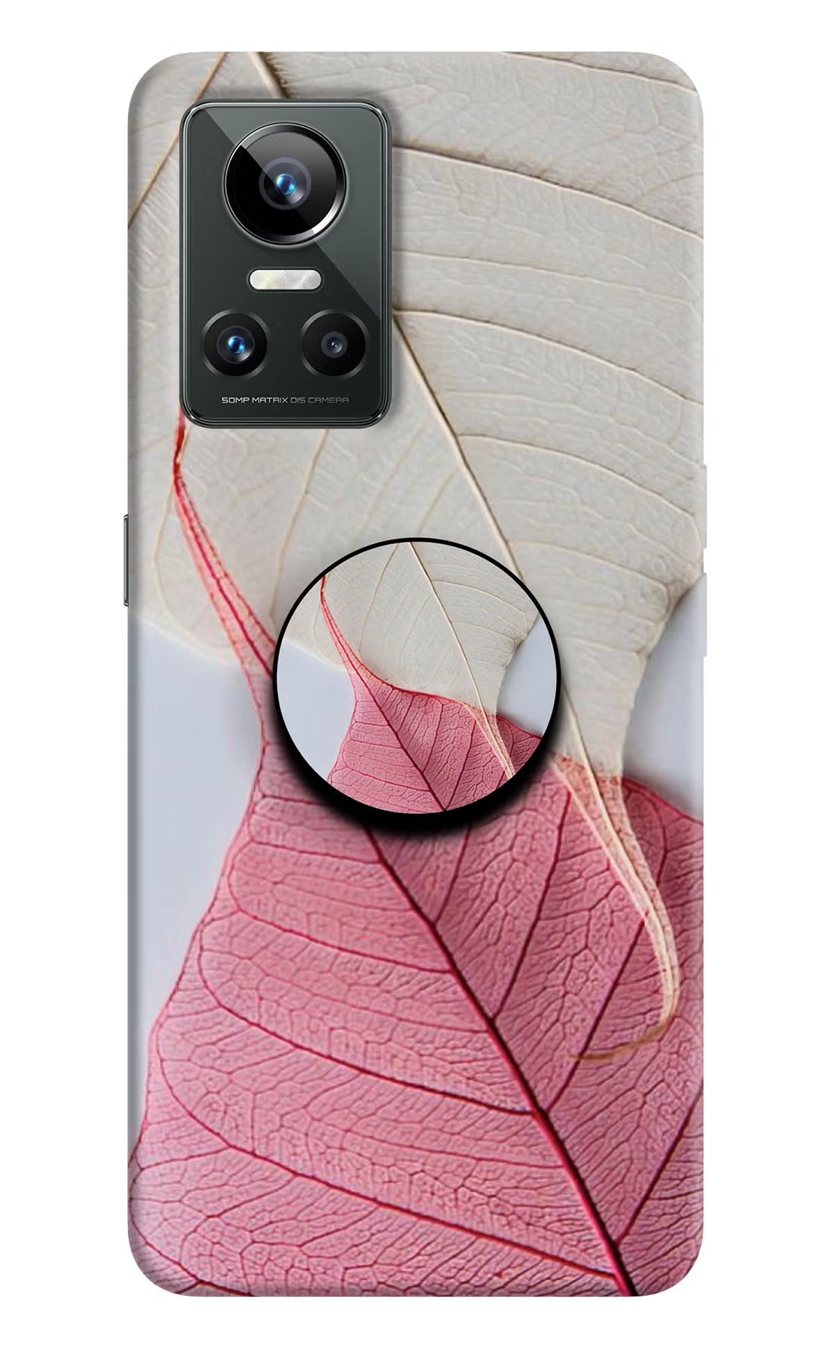 White Pink Leaf Realme GT Neo 3 Pop Case
