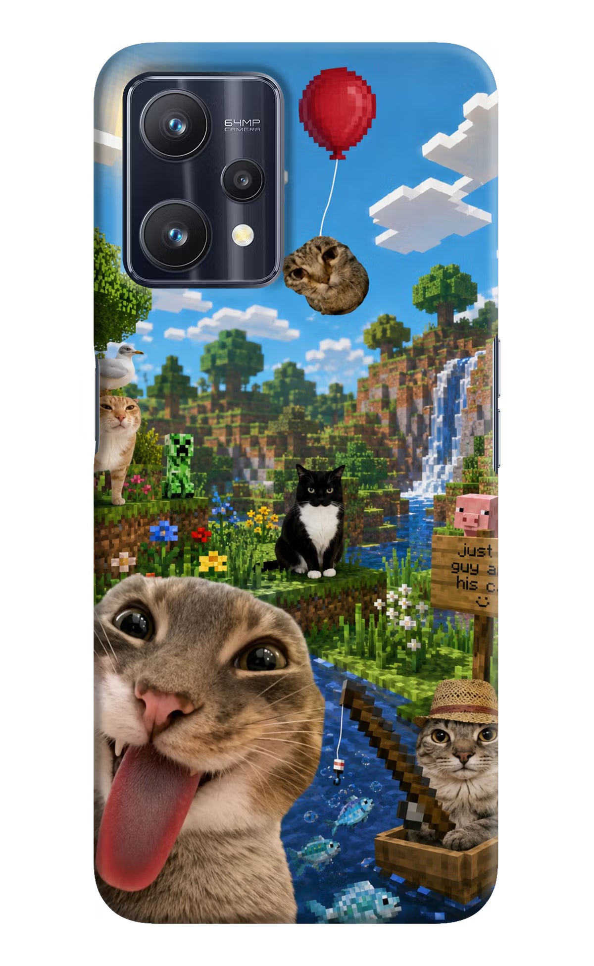 Minecraft Cat Chaos Realme 9 Pro 5G Back Cover - Minecraft Cat Chaos Realme 9 Pro 5G Back Cover Minecraft Cat Chaos Realme 9 Pro 5G Back Cover