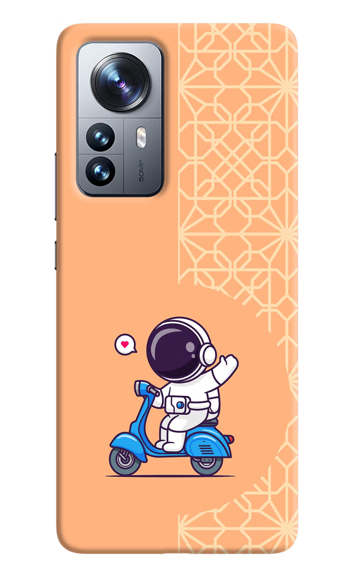 Cute Astronaut Riding Mi 12 Pro 5G Back Cover