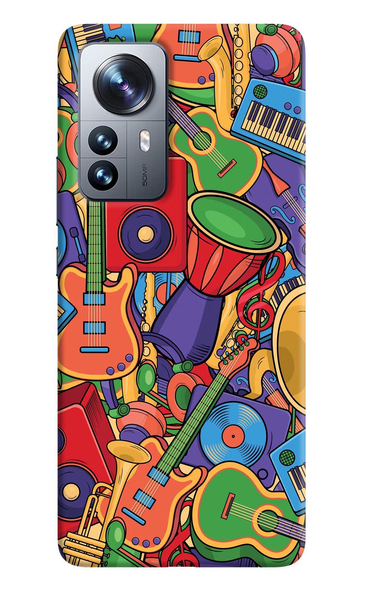 Music Instrument Doodle Mi 12 Pro 5G Back Cover