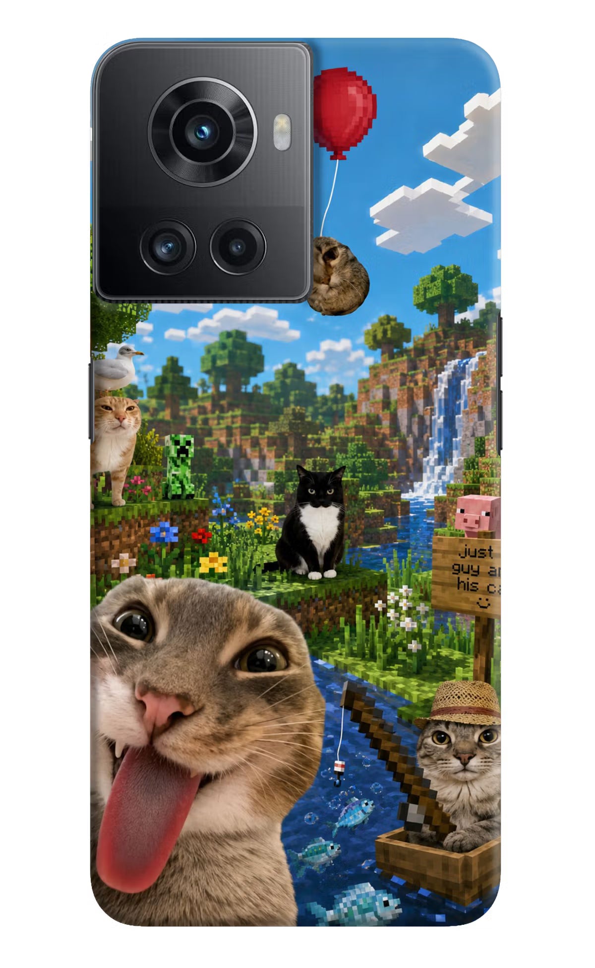 Minecraft Cat Chaos OnePlus 10R 5G Back Cover - Minecraft Cat Chaos OnePlus 10R 5G Back Cover Minecraft Cat Chaos OnePlus 10R 5G Back Cover