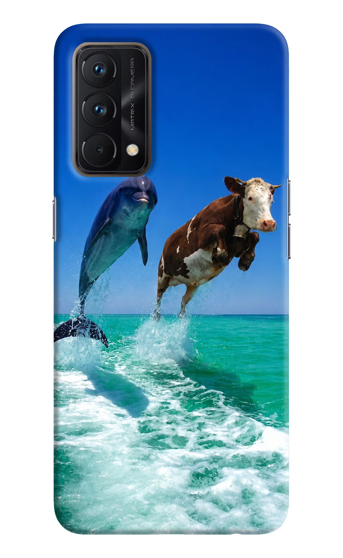 Dolphin vs Cow Realme GT Master Edition Back Cover - Dolphin vs Cow Realme GT Master Edition Back Cover Dolphin vs Cow Realme GT Master Edition Back Cover