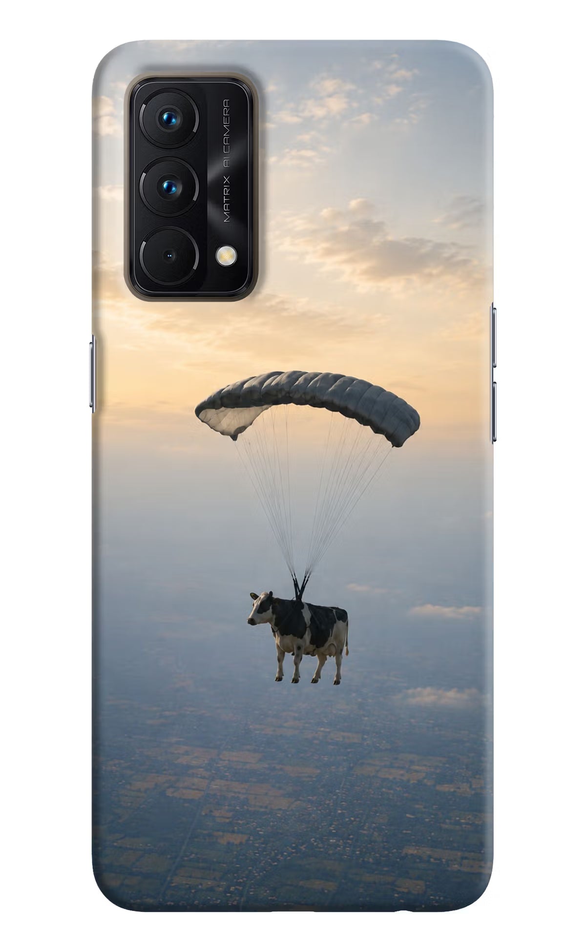 Skydiving Cow Realme GT Master Edition Back Cover - Skydiving Cow Realme GT Master Edition Back Cover Skydiving Cow Realme GT Master Edition Back Cover