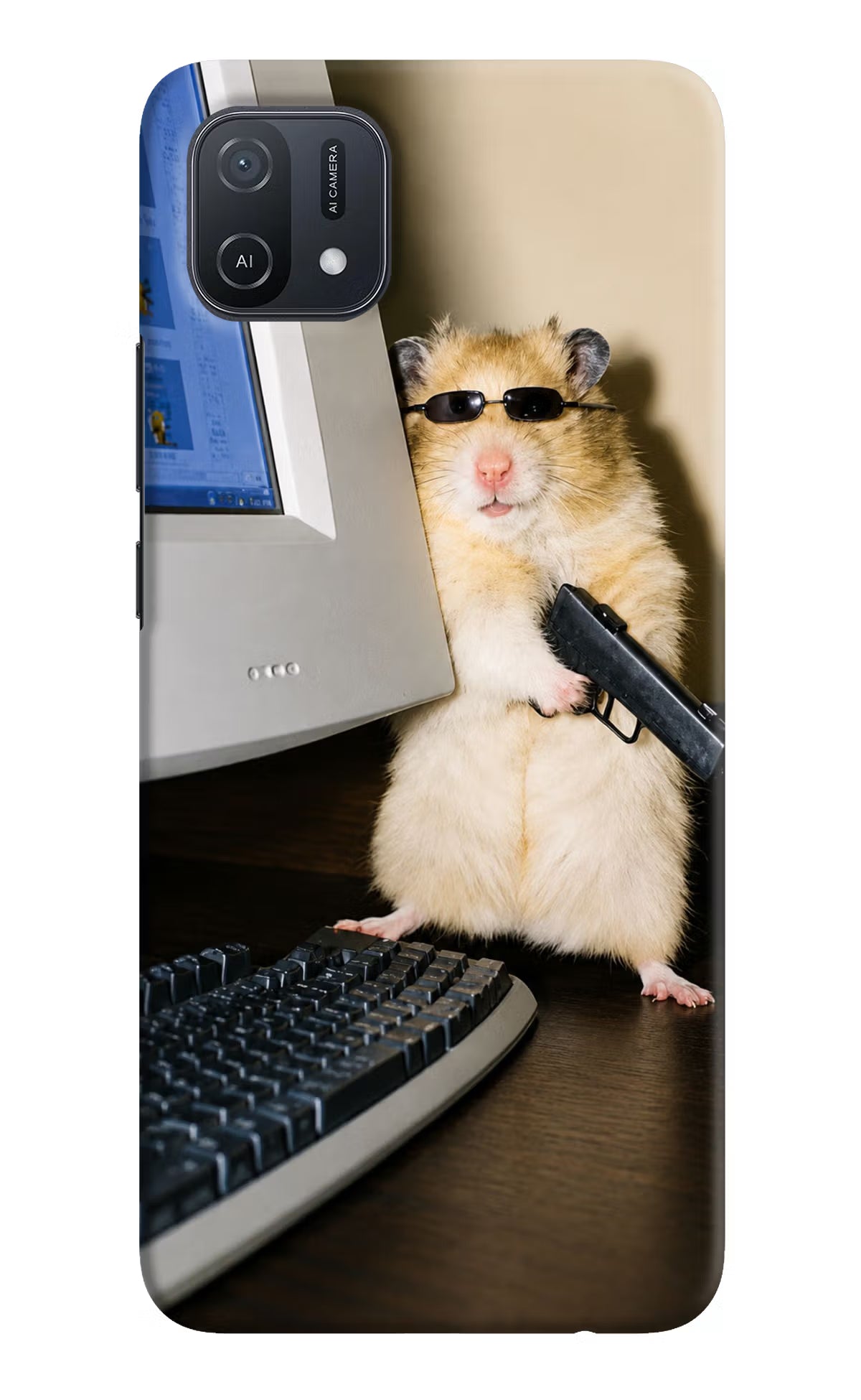 Hacker Hamster Oppo A16k/A16e Back Cover - Hacker Hamster Oppo A16k/A16e Back Cover Hacker Hamster Oppo A16k/A16e Back Cover