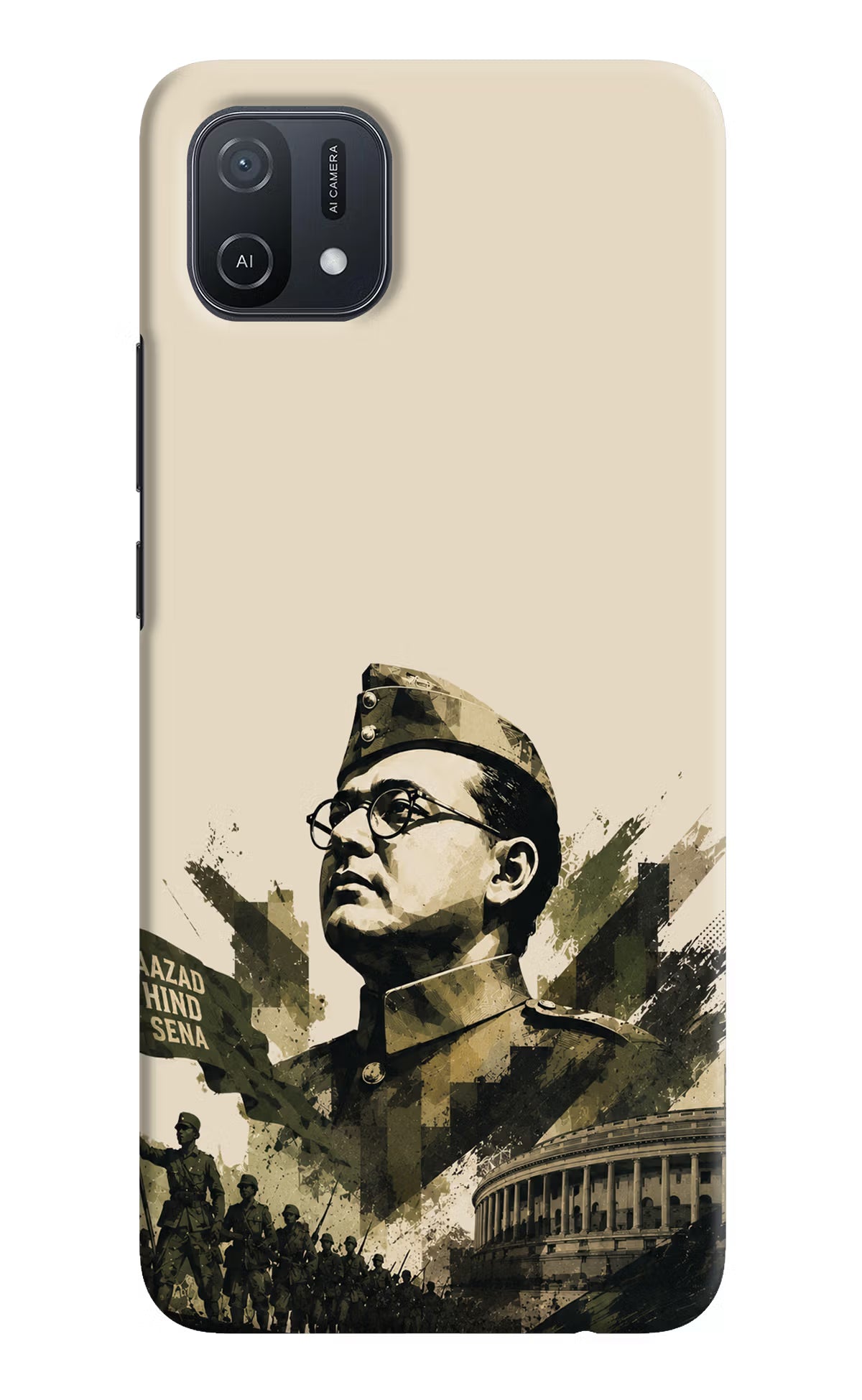 Netaji Rising Oppo A16k/A16e Back Cover - Netaji Rising Oppo A16k/A16e Back Cover Netaji Rising Oppo A16k/A16e Back Cover