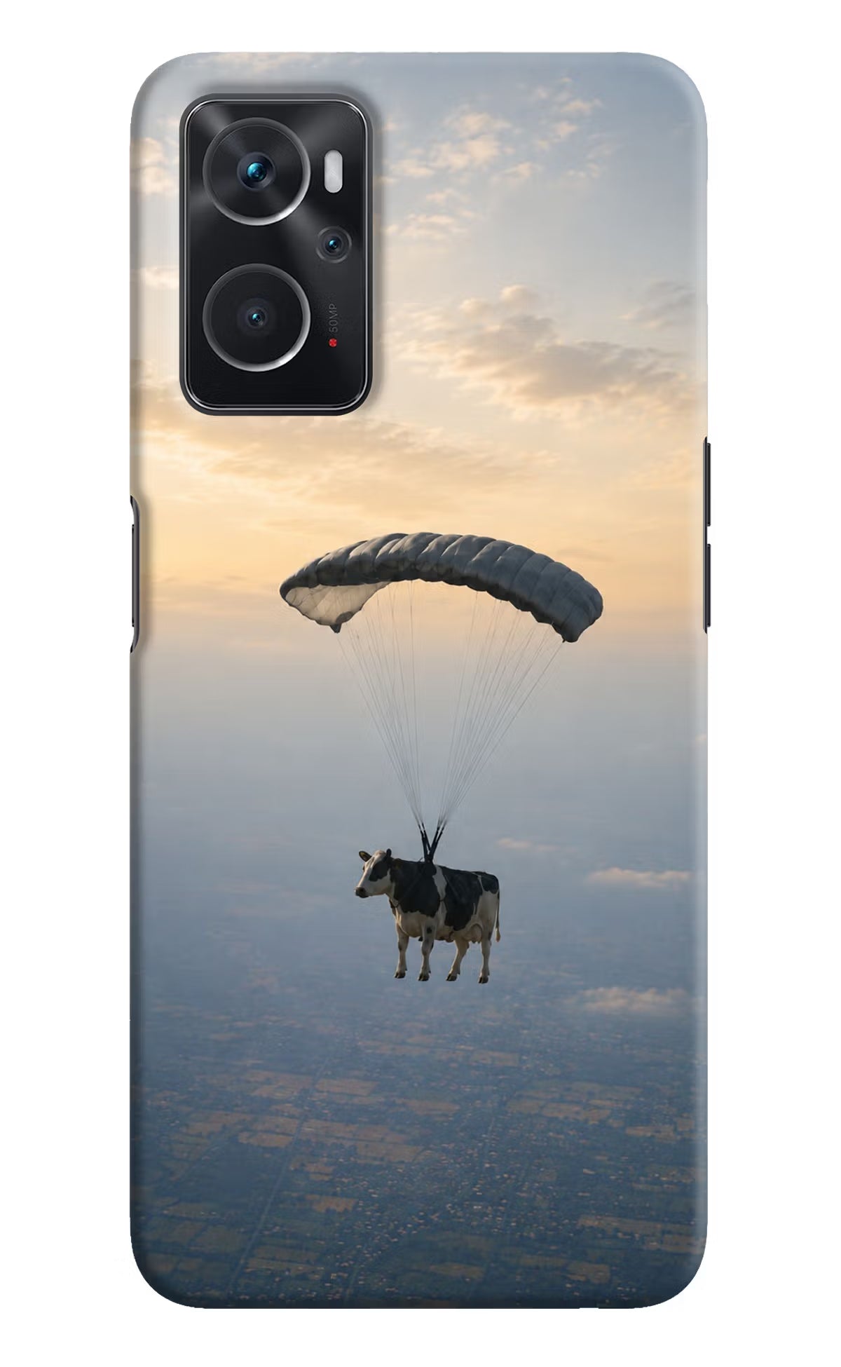 Skydiving Cow Oppo K10 4G Back Cover - Skydiving Cow Oppo K10 4G Back Cover Skydiving Cow Oppo K10 4G Back Cover