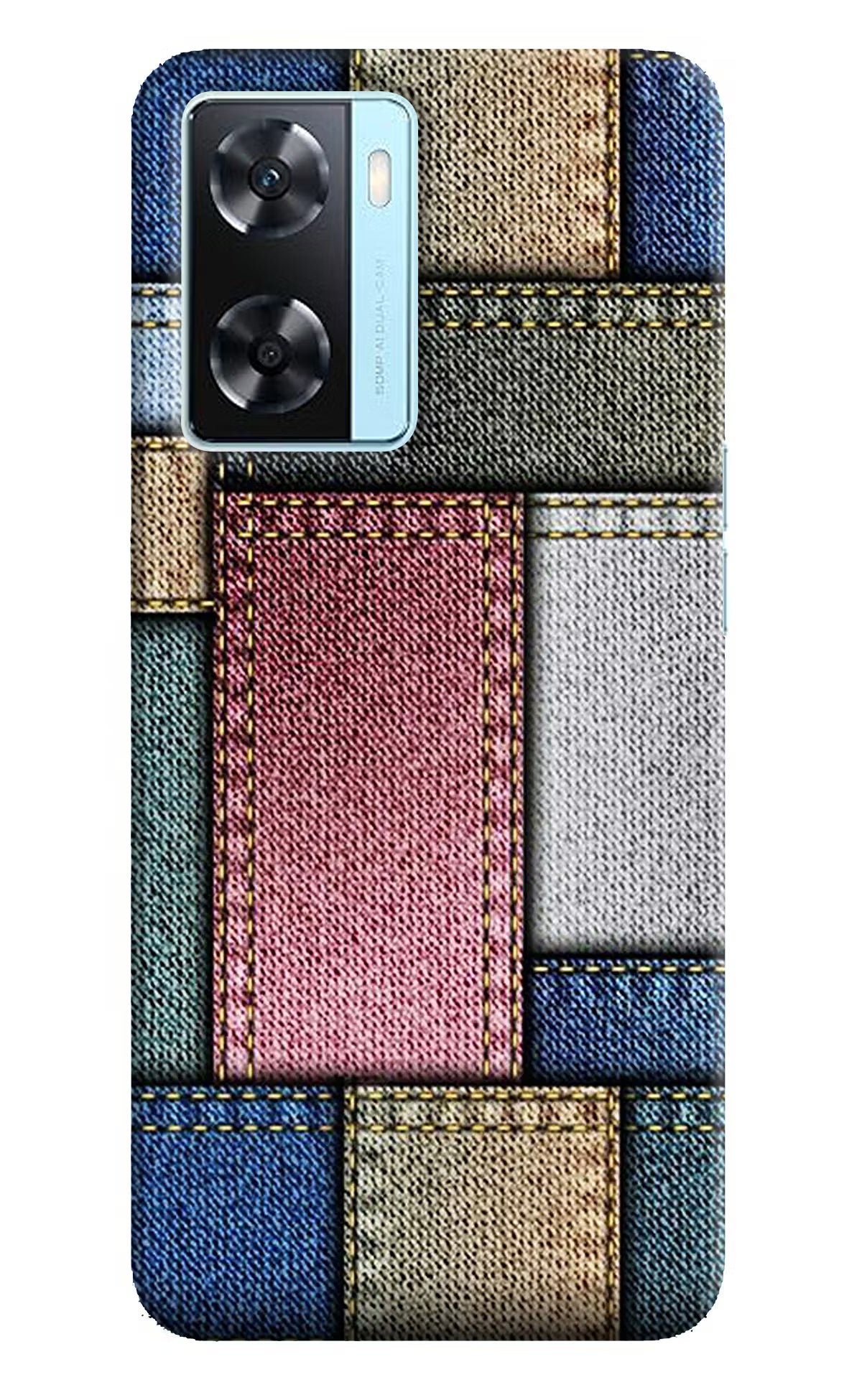 Multicolor Jeans Oppo A77 2022 Back Cover - Multicolor Jeans Oppo A77 2022 Back Cover Multicolor Jeans Oppo A77 2022 Back Cover