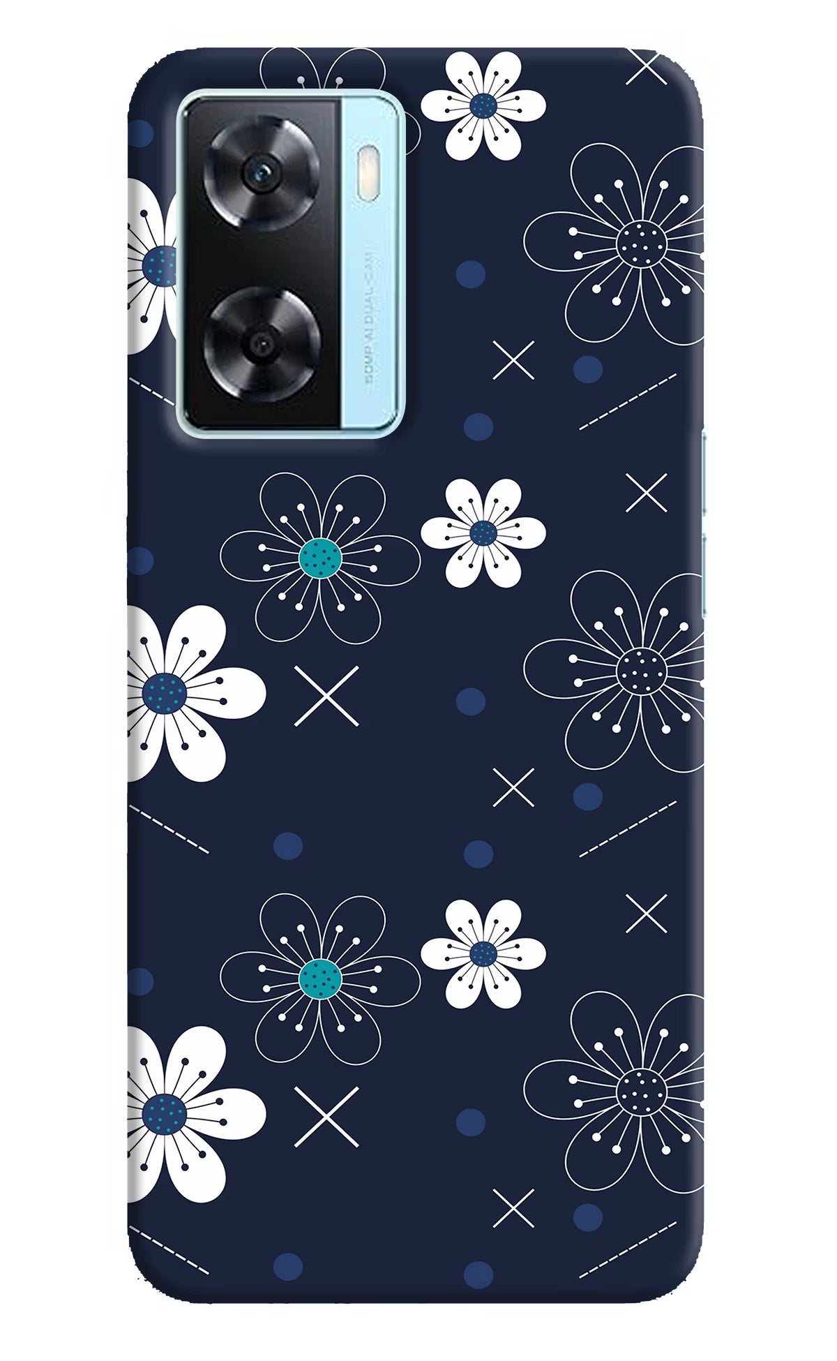 Flowers Oppo A77 2022 Back Cover - Flowers Oppo A77 2022 Back Cover Flowers Oppo A77 2022 Back Cover