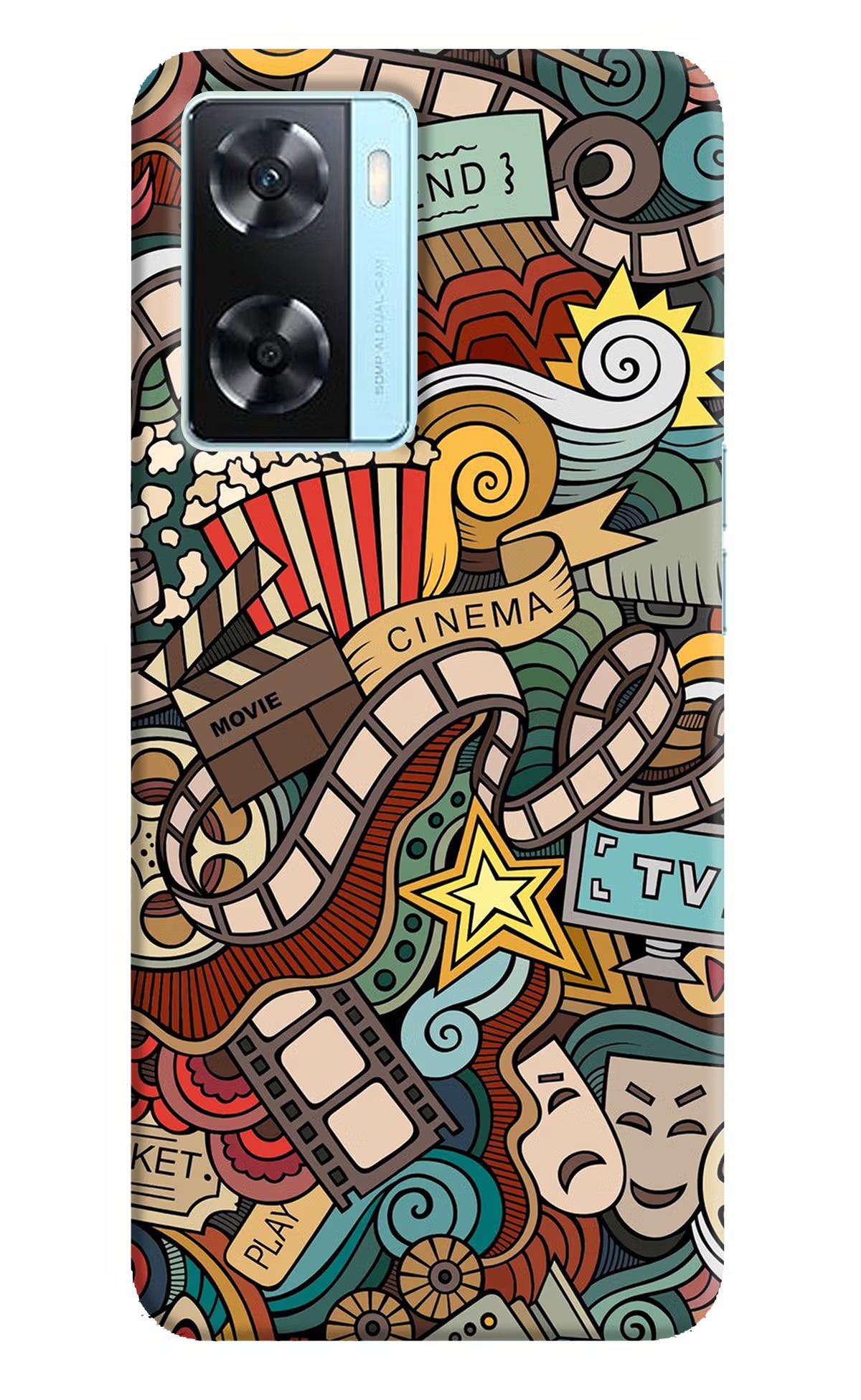 Cinema Abstract Oppo A77 2022 Back Cover - Cinema Abstract Oppo A77 2022 Back Cover Cinema Abstract Oppo A77 2022 Back Cover