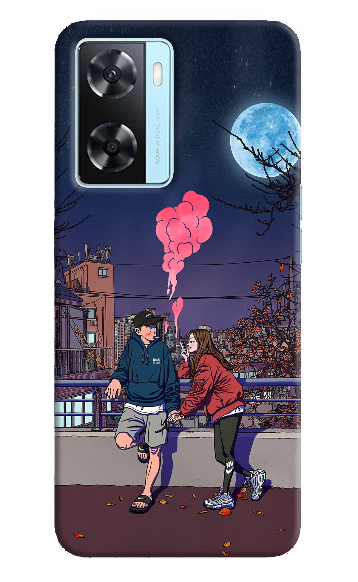 Chilling Couple Oppo A77 2022 Back Cover - Chilling Couple Oppo A77 2022 Back Cover Chilling Couple Oppo A77 2022 Back Cover