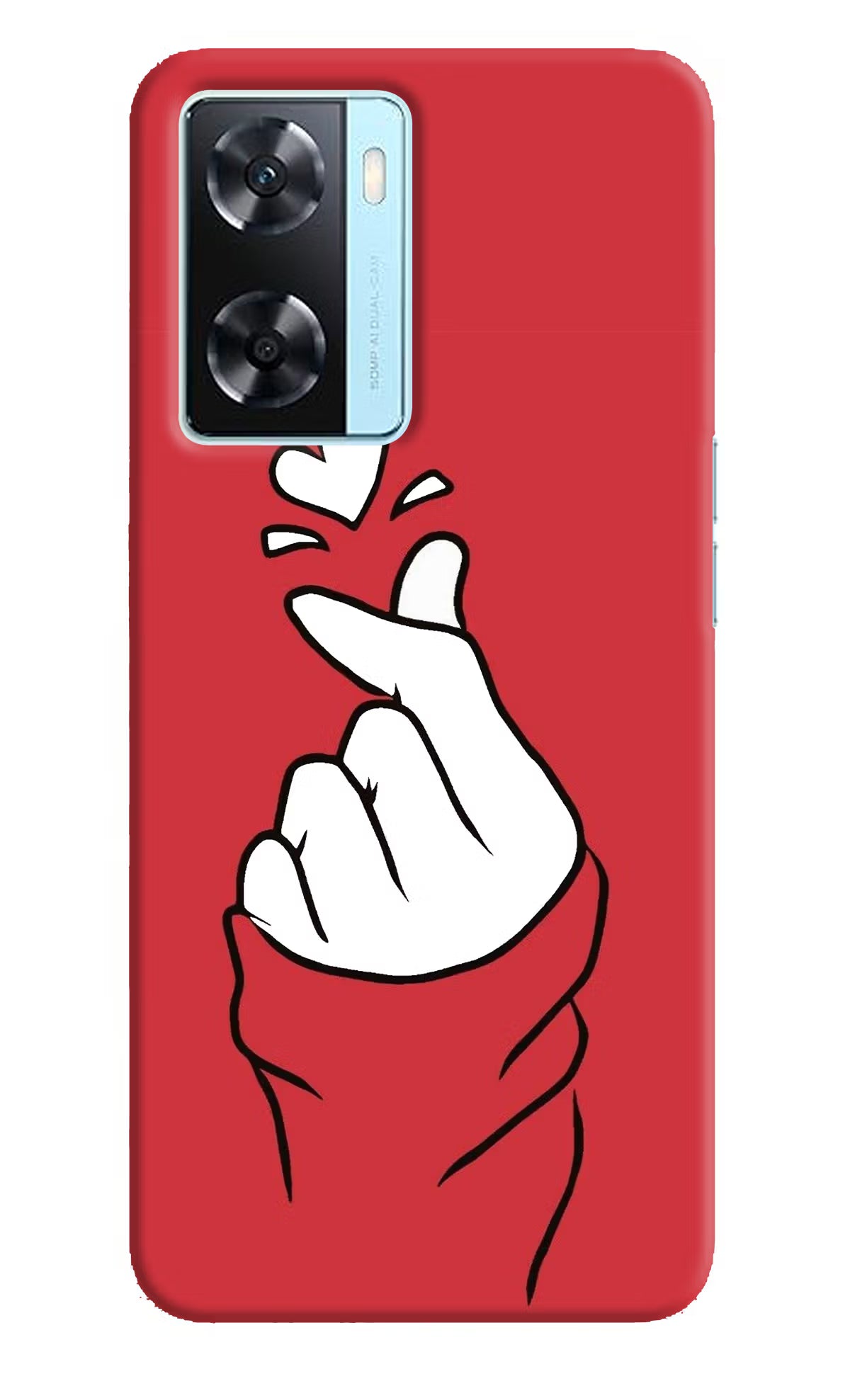 Korean Love Sign Oppo A77 2022 Back Cover - Korean Love Sign Oppo A77 2022 Back Cover Korean Love Sign Oppo A77 2022 Back Cover