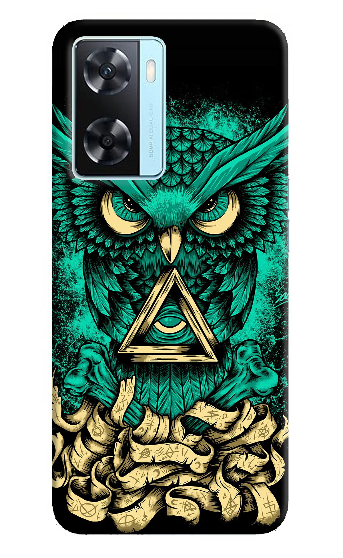 Green Owl Oppo A77 2022 Back Cover - Green Owl Oppo A77 2022 Back Cover Green Owl Oppo A77 2022 Back Cover
