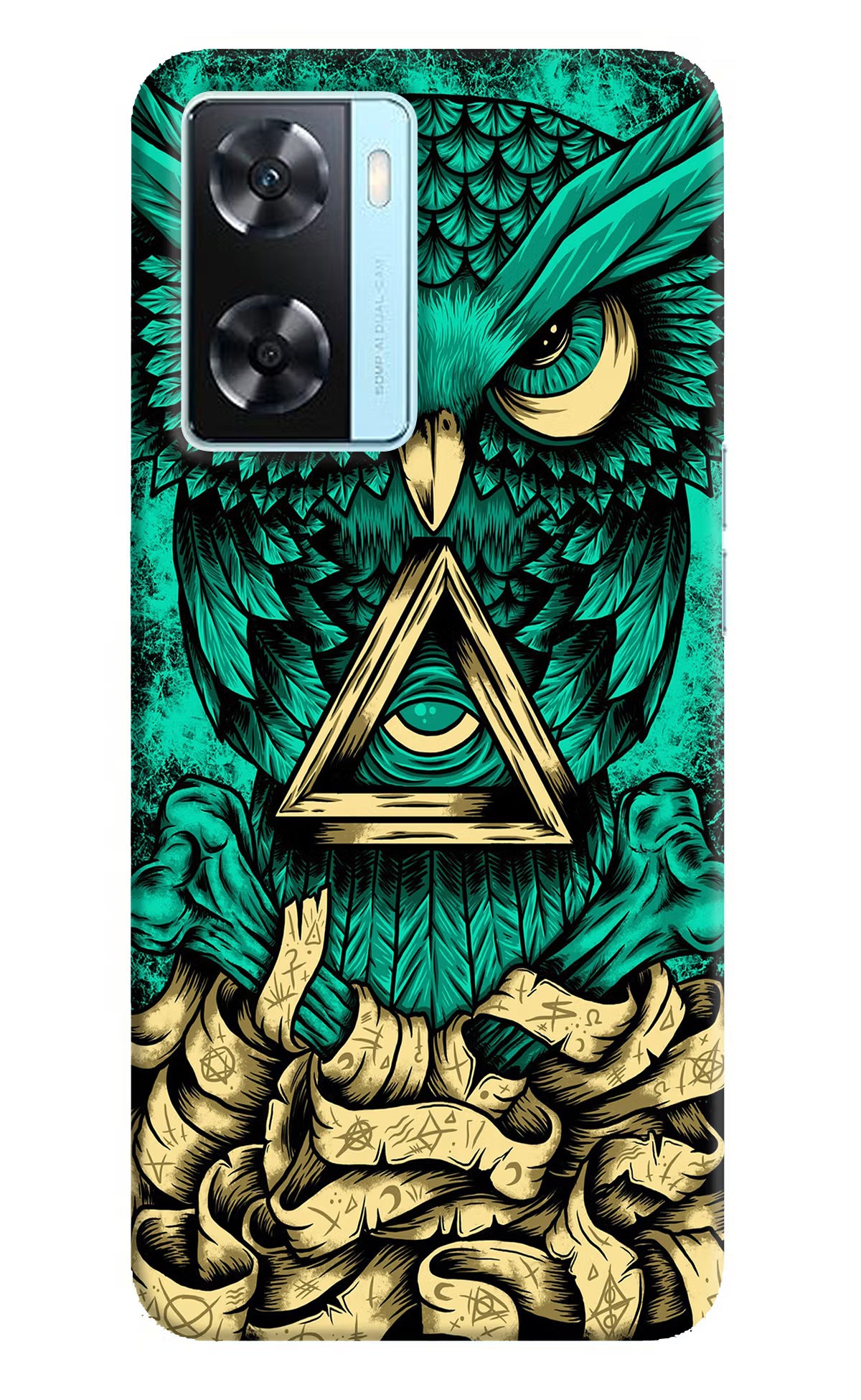 Green Owl Oppo A77 2022 Back Cover - Green Owl Oppo A77 2022 Back Cover Green Owl Oppo A77 2022 Back Cover