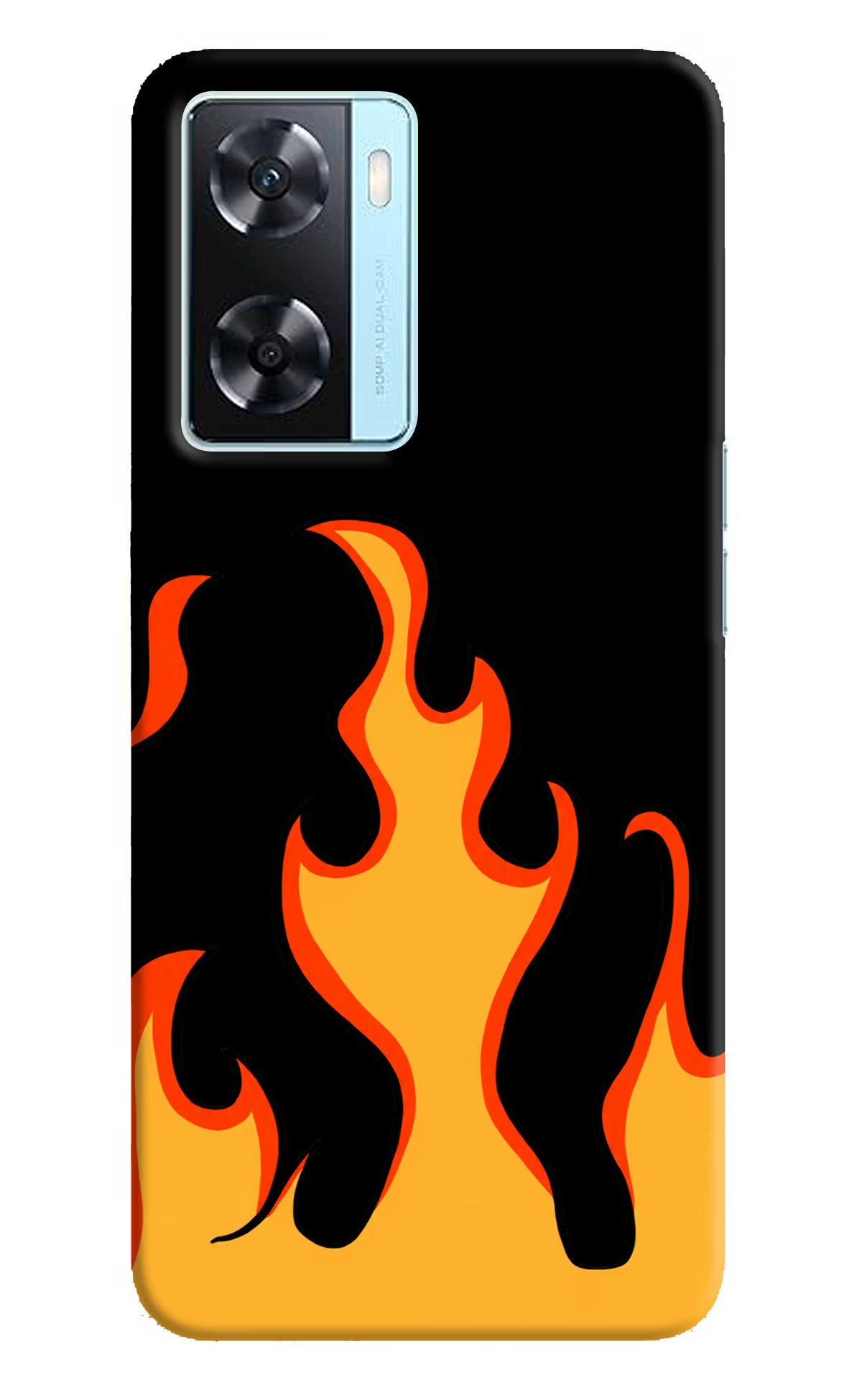 Fired Up – Black Oppo A77 2022 Back Cover - Fired Up – Black Oppo A77 2022 Hard Case Back Cover by Casekaro Fired Up – Black Oppo A77 2022 Hard Case Back Cover by Casekaro