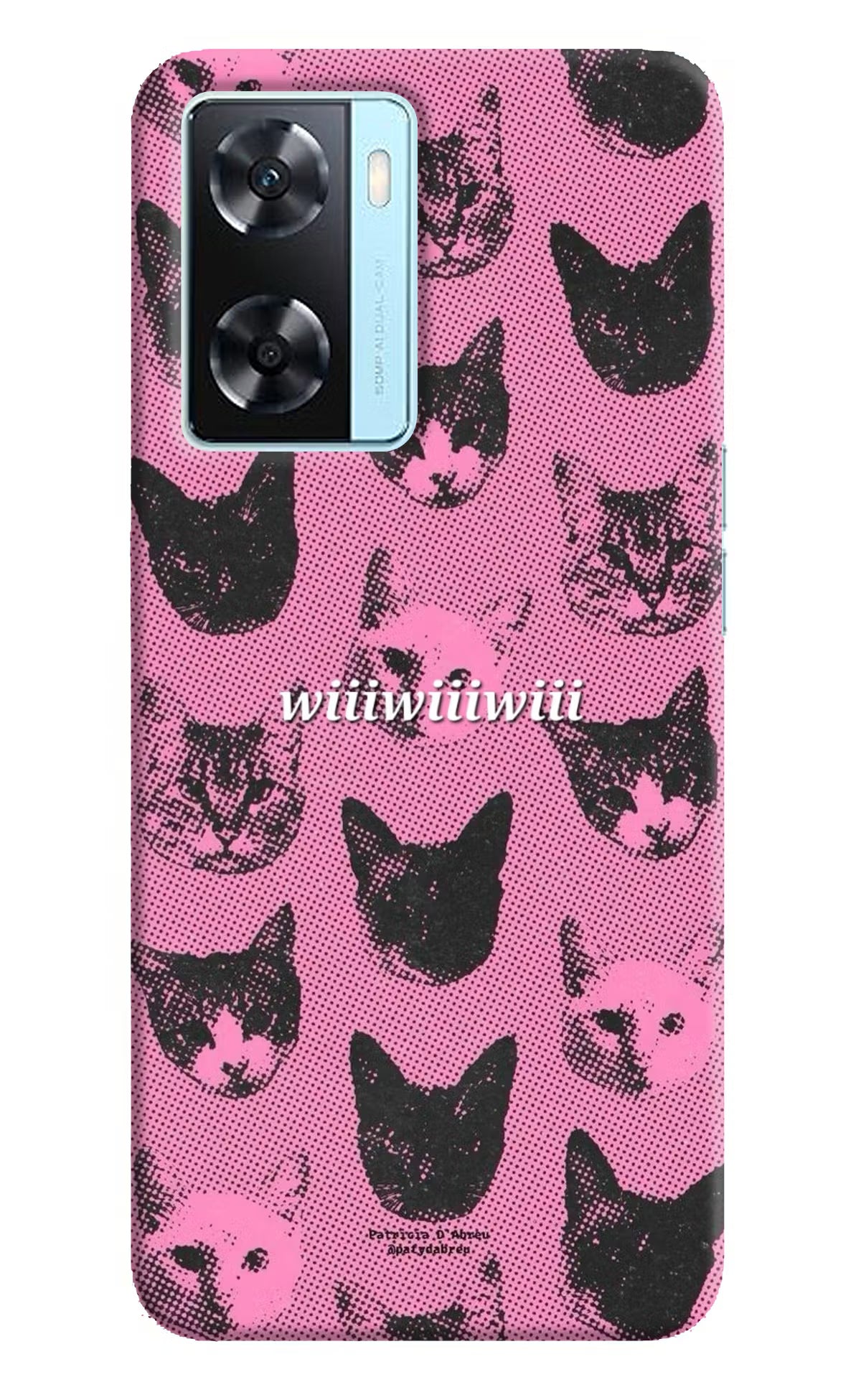 Pink Cats Oppo A77 2022 Back Cover - Pink Cats Oppo A77 2022 Hard Case Back Cover by Casekaro Pink Cats Oppo A77 2022 Hard Case Back Cover by Casekaro