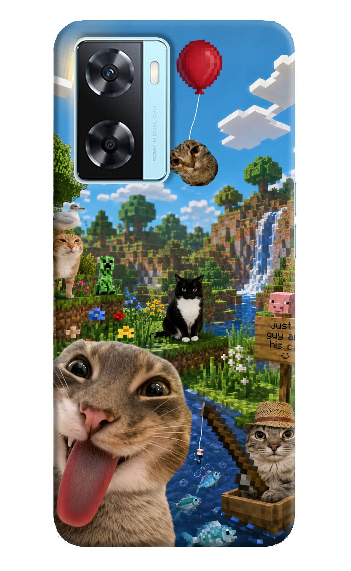 Minecraft Cat Chaos Oppo A77 2022 Back Cover - Minecraft Cat Chaos Oppo A77 2022 Back Cover Minecraft Cat Chaos Oppo A77 2022 Back Cover