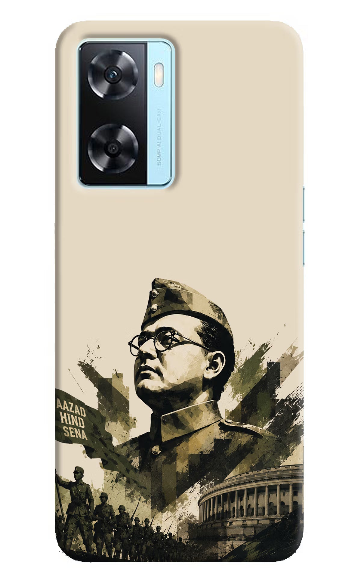 Netaji Rising Oppo A77 2022 Back Cover - Netaji Rising Oppo A77 2022 Back Cover Netaji Rising Oppo A77 2022 Back Cover