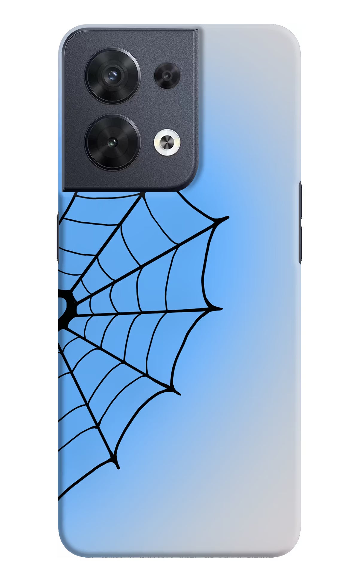 Blue Web Oppo Reno8 Back Cover - Blue Web Oppo Reno8 Back Cover Blue Web Oppo Reno8 Back Cover
