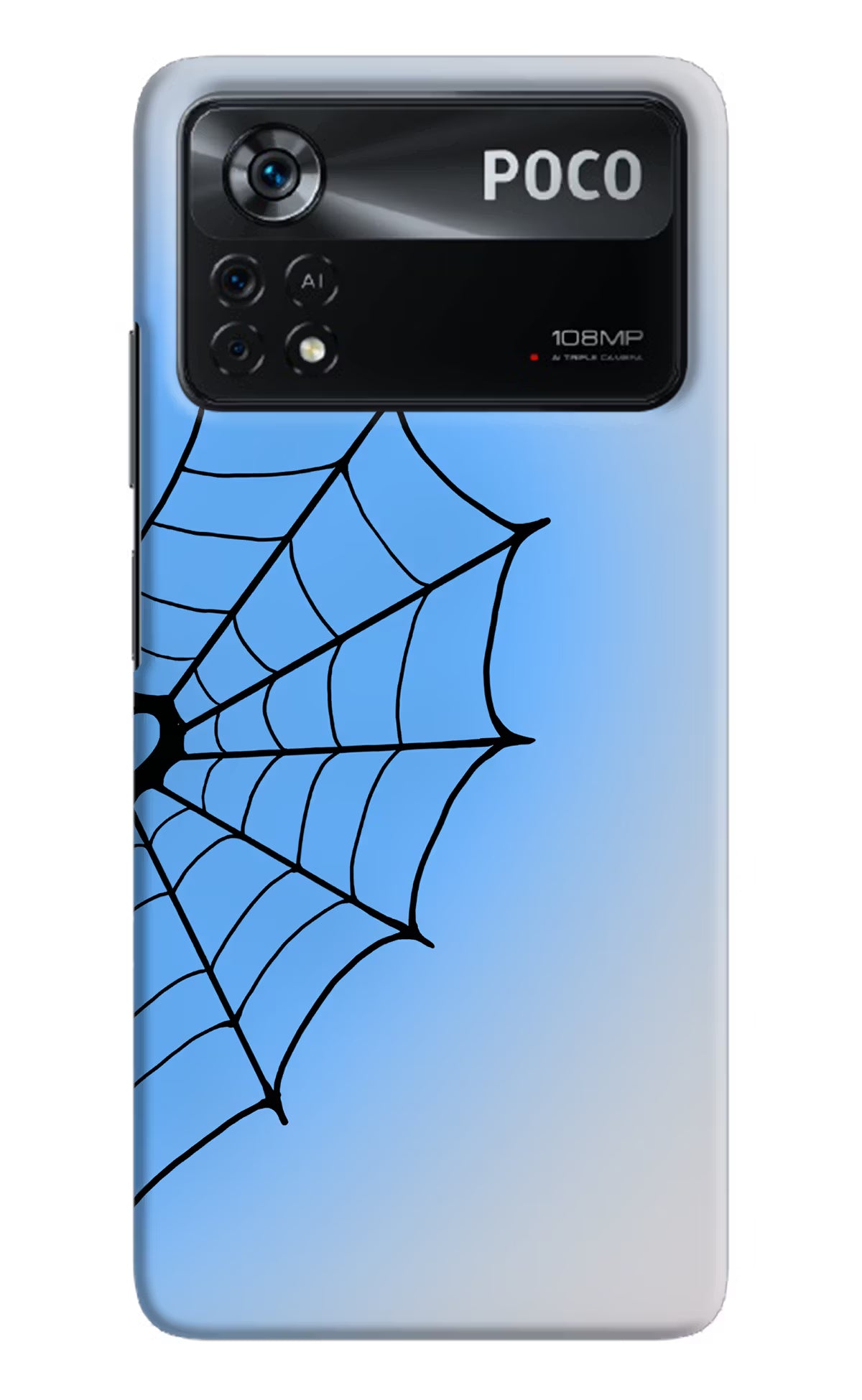 Blue Web Poco X4 Pro Back Cover - Blue Web Poco X4 Pro Back Cover Blue Web Poco X4 Pro Back Cover