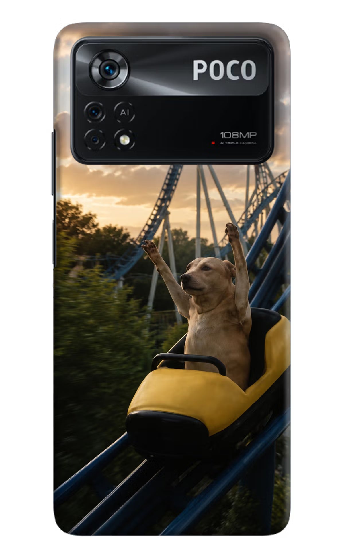 Rollercoaster Dog Poco X4 Pro Back Cover - Rollercoaster Dog Poco X4 Pro Back Cover Rollercoaster Dog Poco X4 Pro Back Cover
