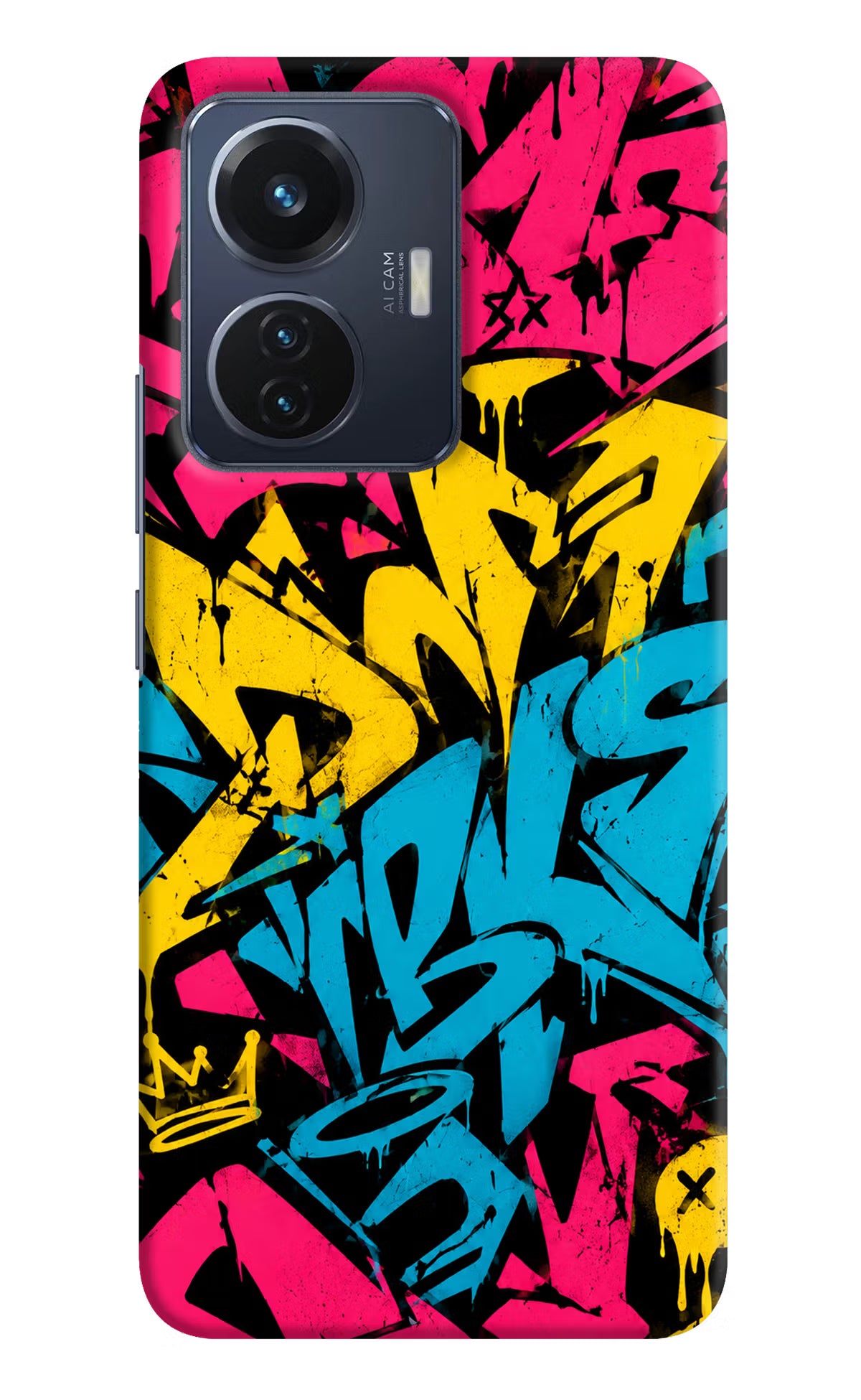 Graffiti Vibe Vivo T1 44W Back Cover - Graffiti Vibe Vivo T1 44W Back Cover Graffiti Vibe Vivo T1 44W Back Cover