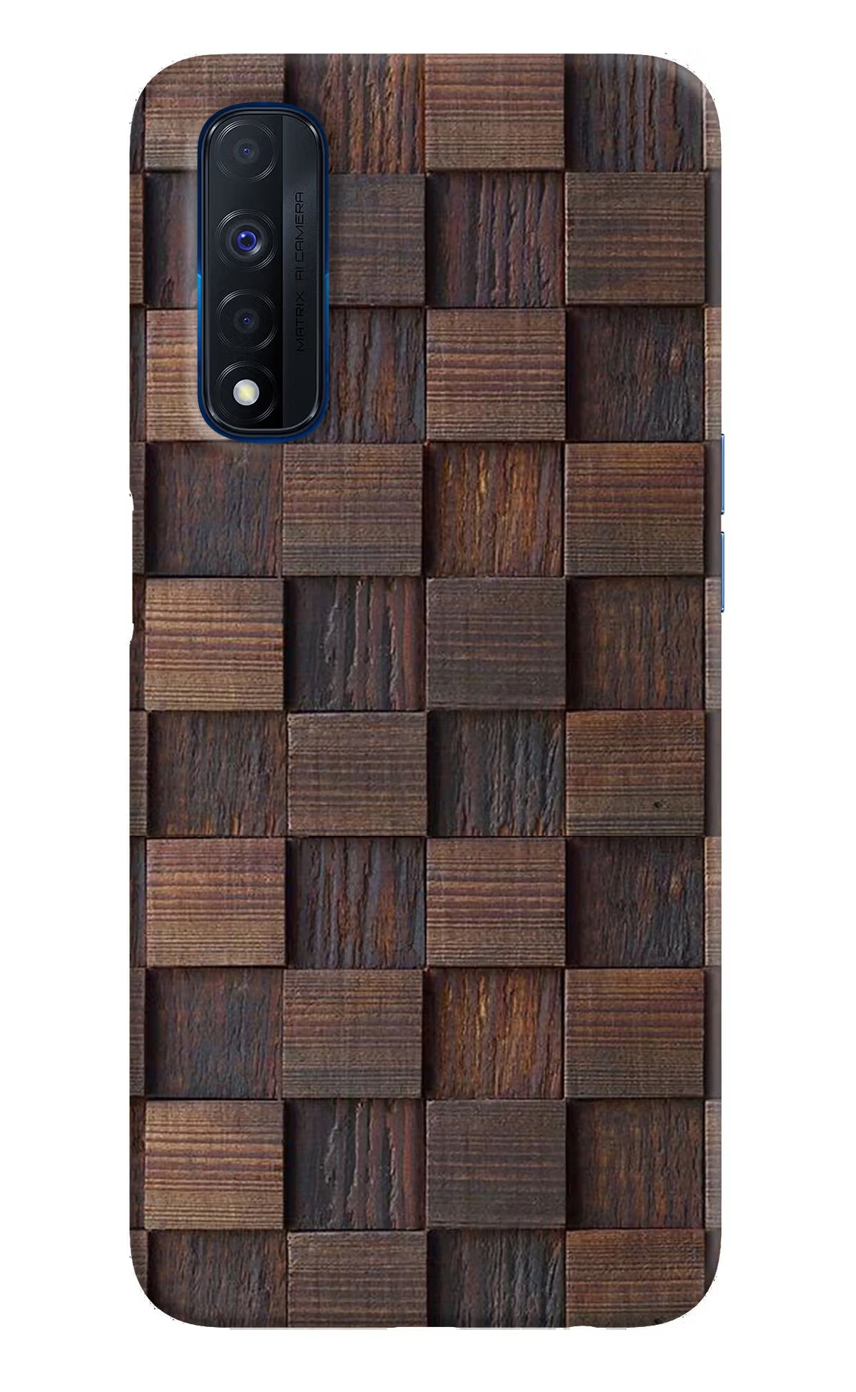 Wooden Cube Design Realme Narzo 30 4G Back Cover