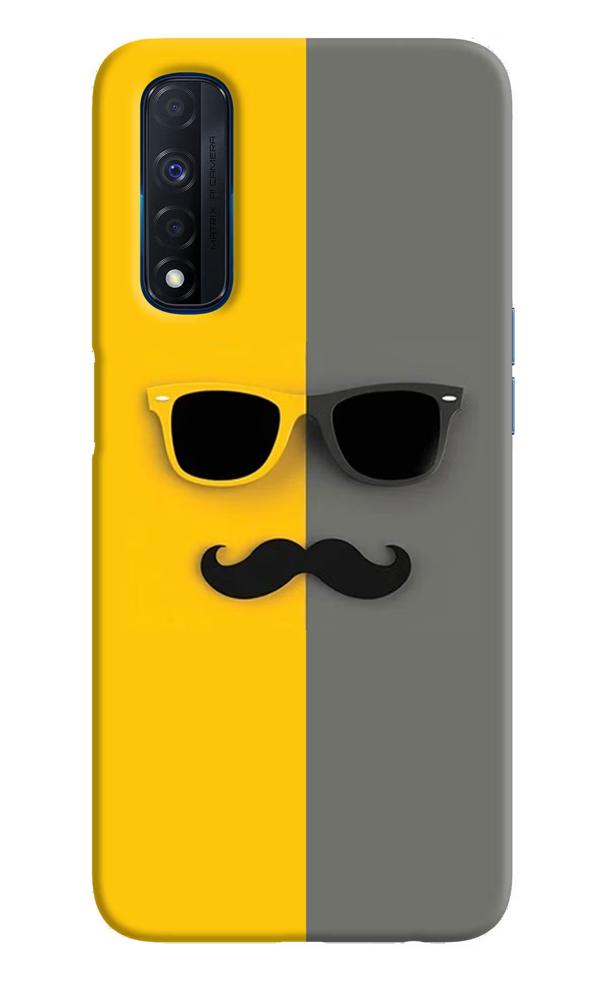 Sunglasses with Mustache Realme Narzo 30 4G Back Cover