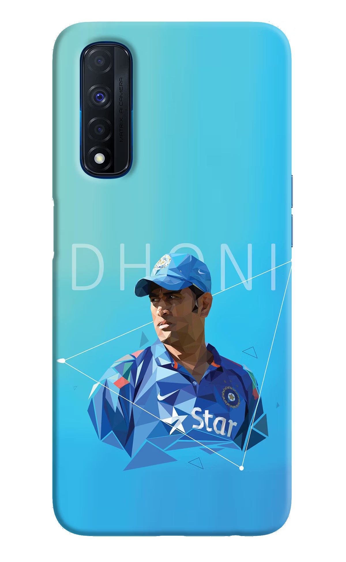Dhoni Artwork Realme Narzo 30 4G Back Cover