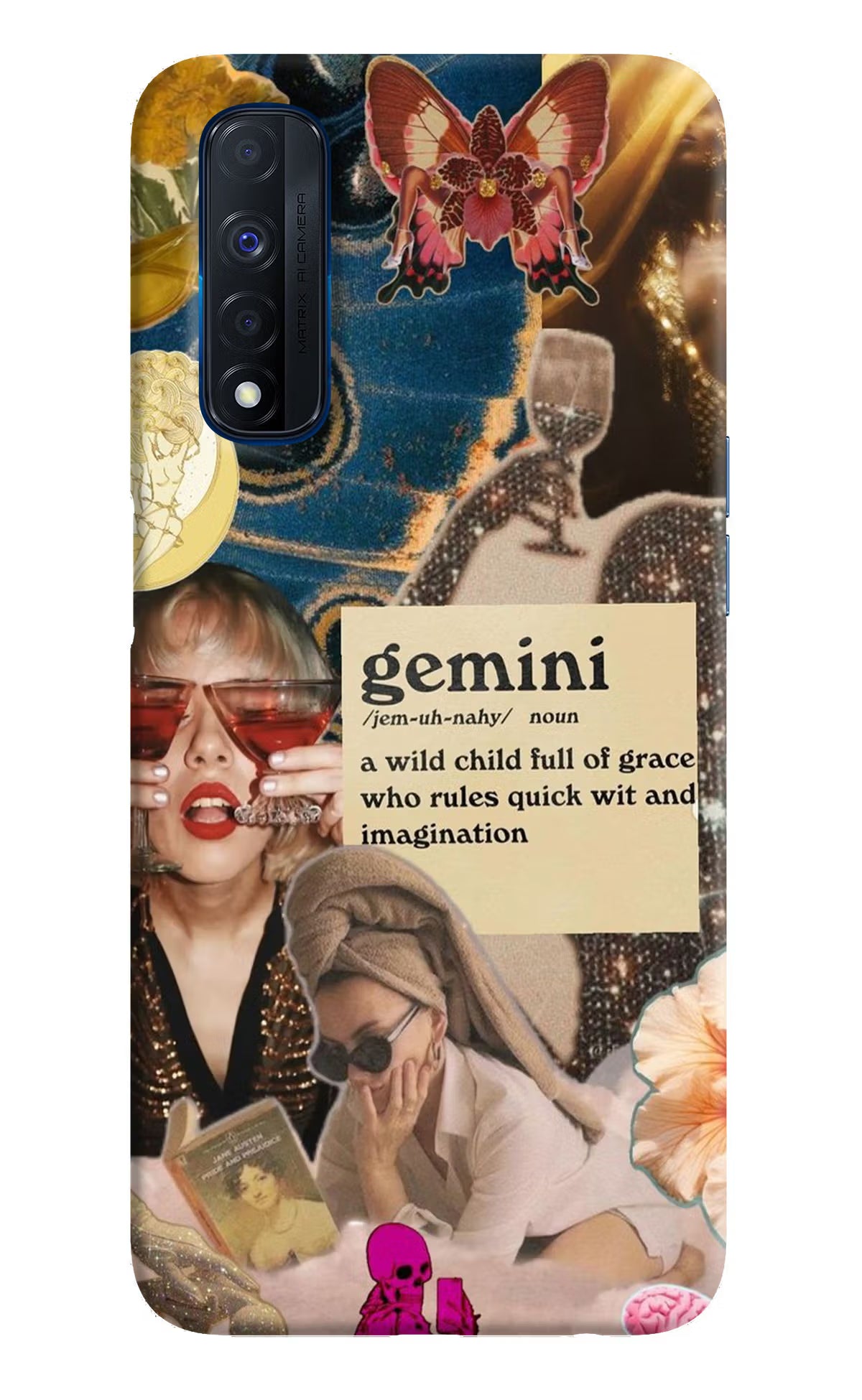 Gemini Zodiac Realme Narzo 30 4G Back Cover - Gemini Zodiac Realme Narzo 30 4G Hard Case Back Cover by Casekaro Gemini Zodiac Realme Narzo 30 4G Hard Case Back Cover by Casekaro