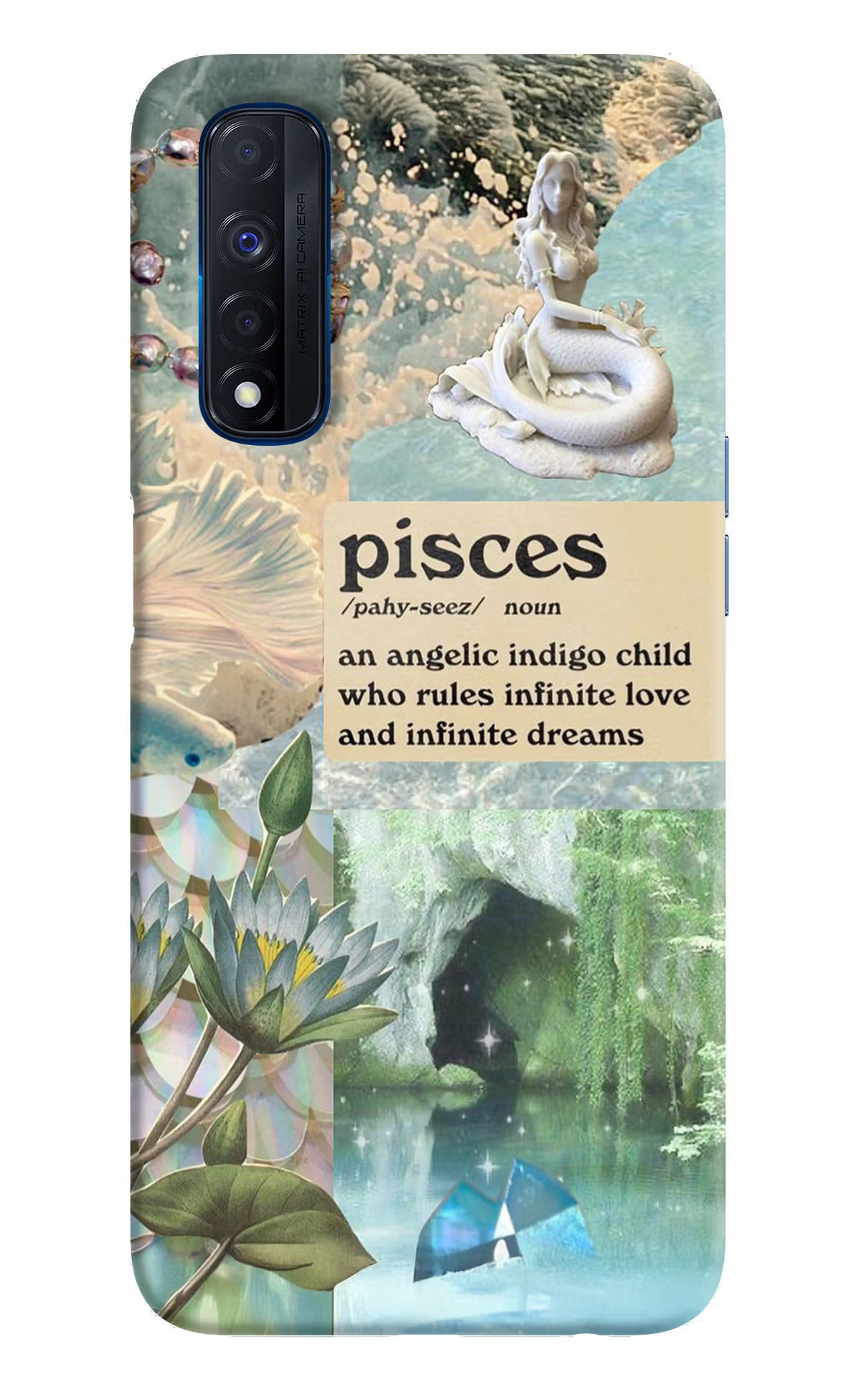 Pisces Zodiac Realme Narzo 30 4G Back Cover - Pisces Zodiac Realme Narzo 30 4G Hard Case Back Cover by Casekaro Pisces Zodiac Realme Narzo 30 4G Hard Case Back Cover by Casekaro