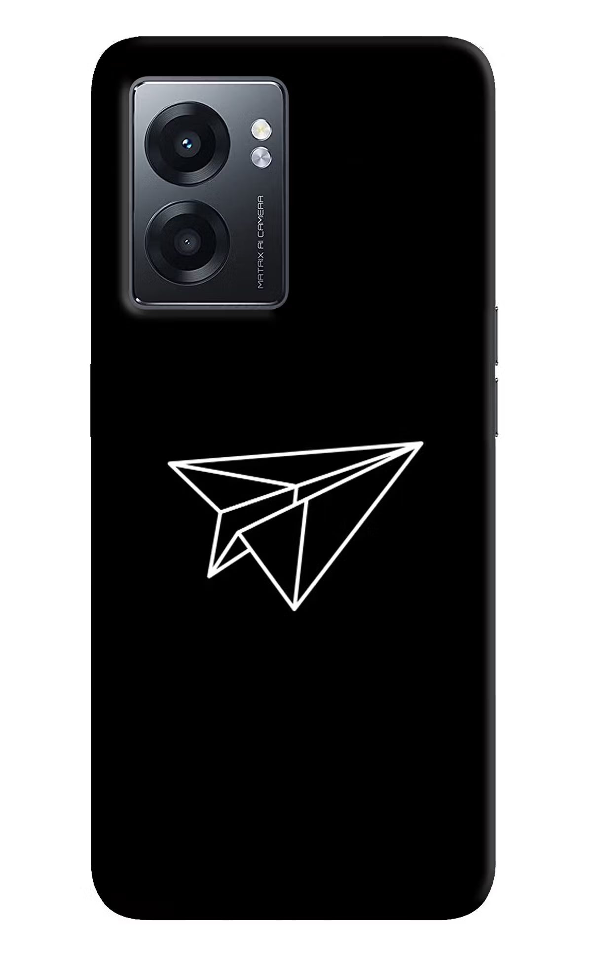 Paper Plane White Realme Narzo 50 5G Back Cover