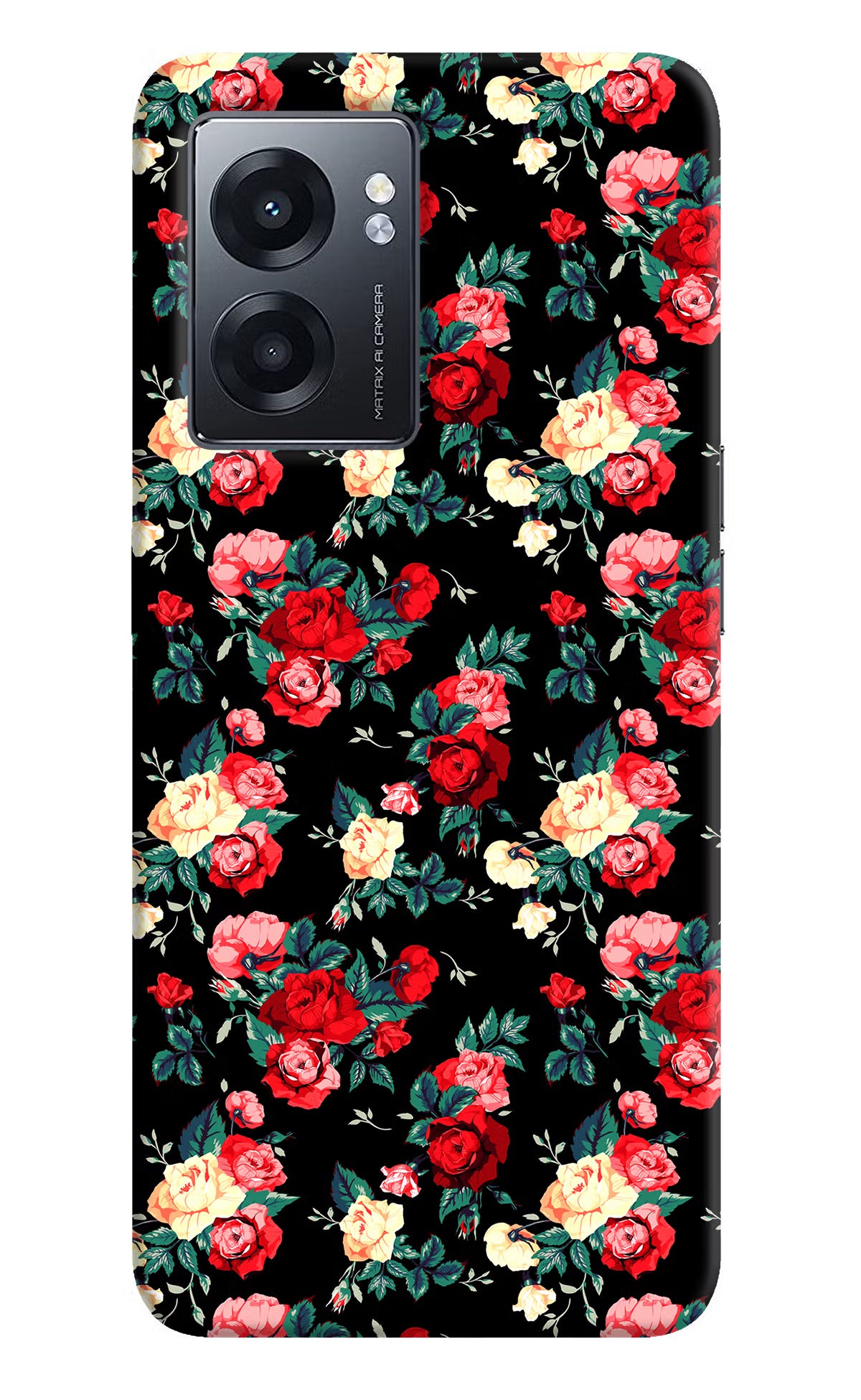 Rose Pattern Realme Narzo 50 5G Back Cover