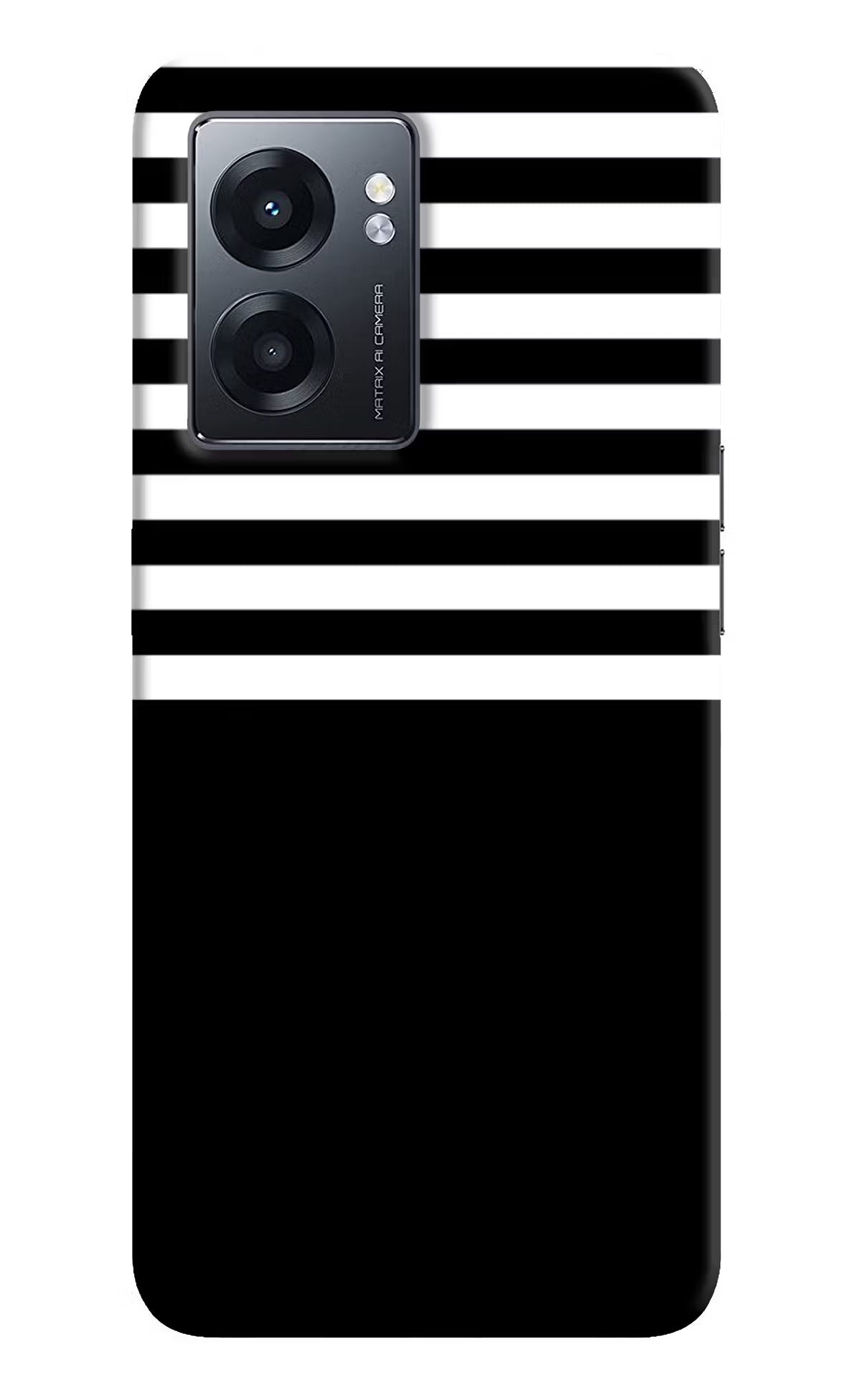 Black and White Print Realme Narzo 50 5G Back Cover
