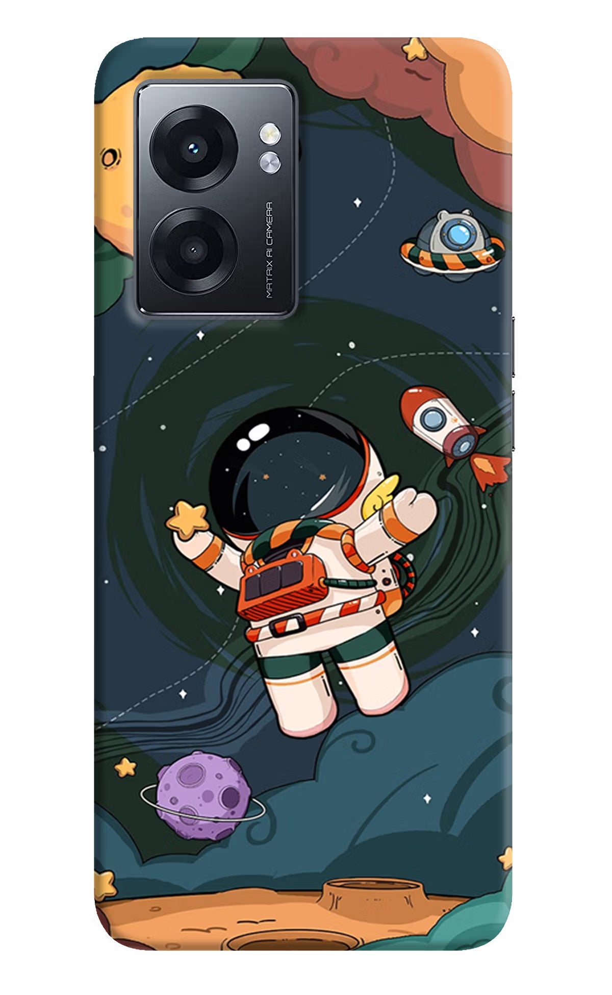 Cartoon Astronaut Realme Narzo 50 5G Back Cover