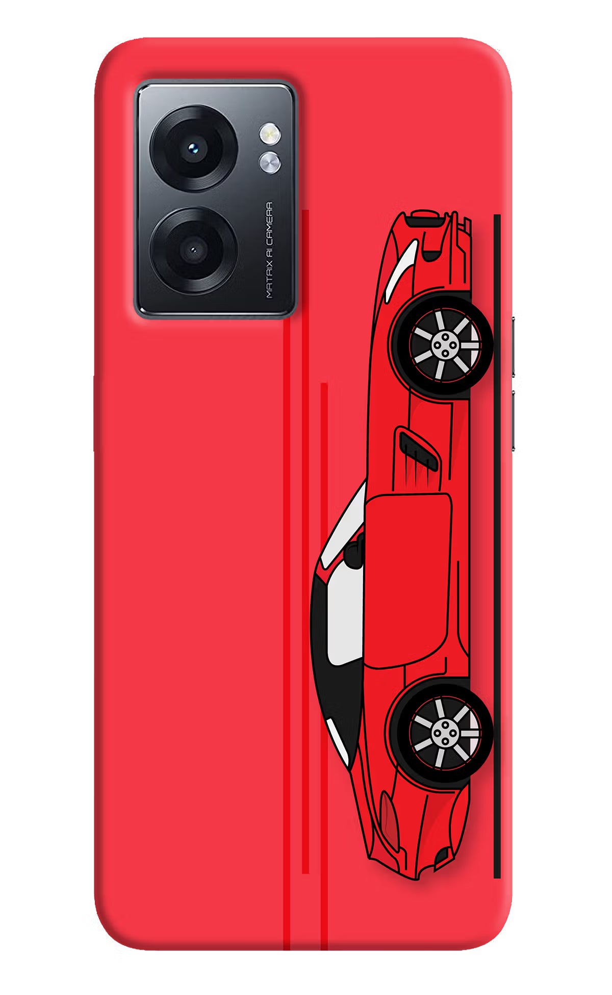 Red Velocity Realme Narzo 50 5G Back Cover