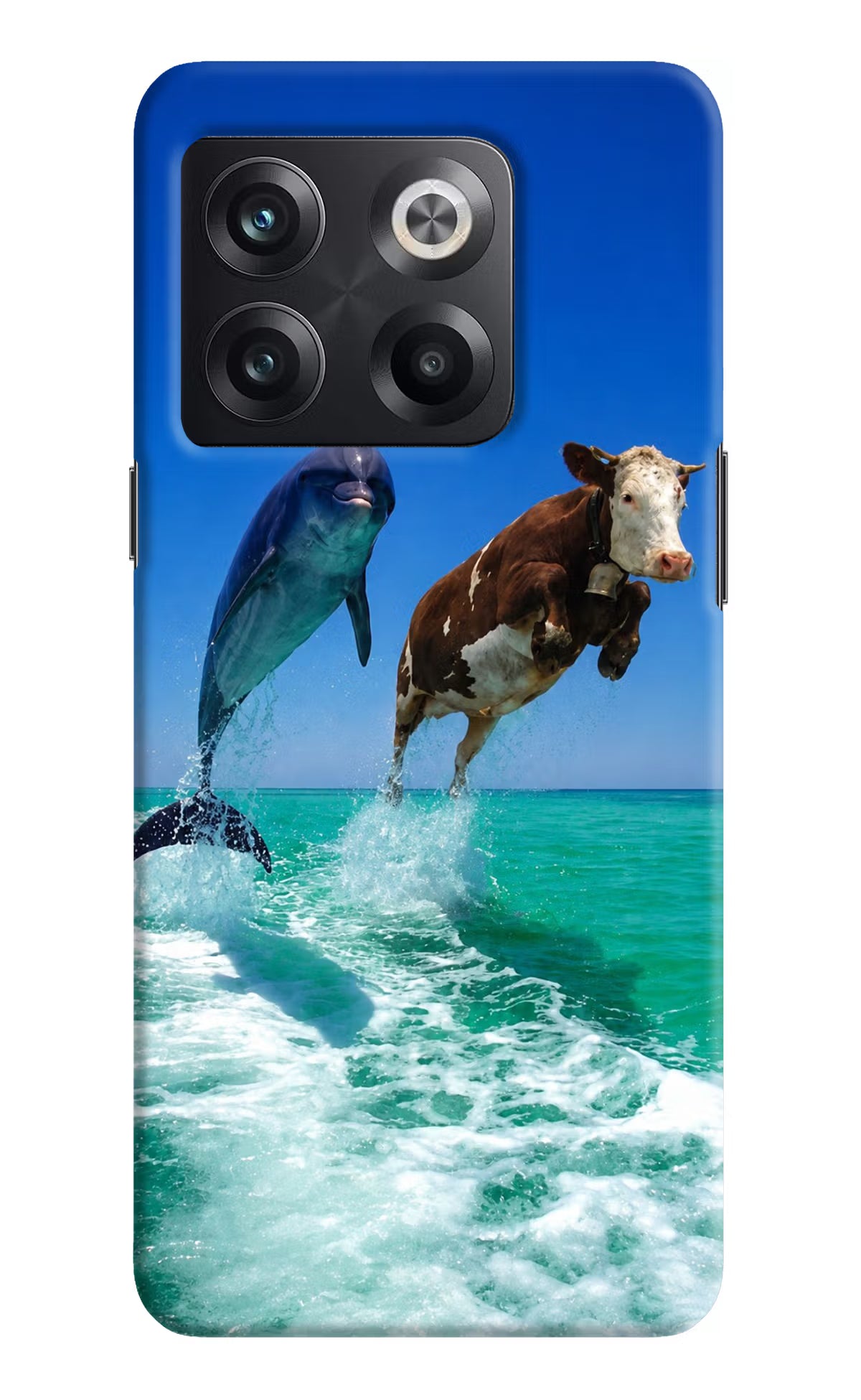 Dolphin vs Cow OnePlus 10T 5G Back Cover - Dolphin vs Cow OnePlus 10T 5G Back Cover Dolphin vs Cow OnePlus 10T 5G Back Cover