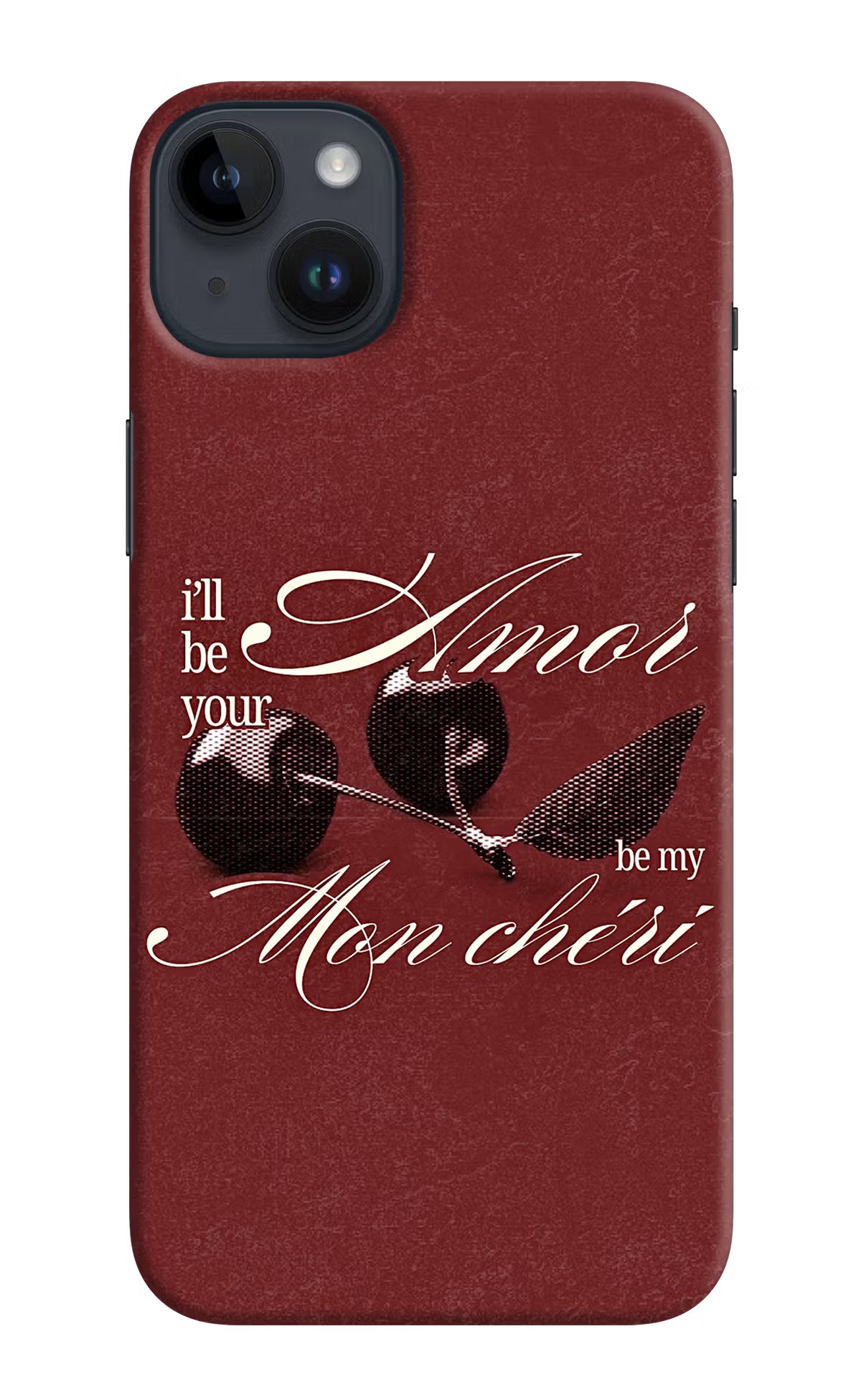 Velvet Cherry iPhone 14 Plus Back Cover - Velvet Cherry iPhone 14 Plus Back Cover Velvet Cherry iPhone 14 Plus Back Cover