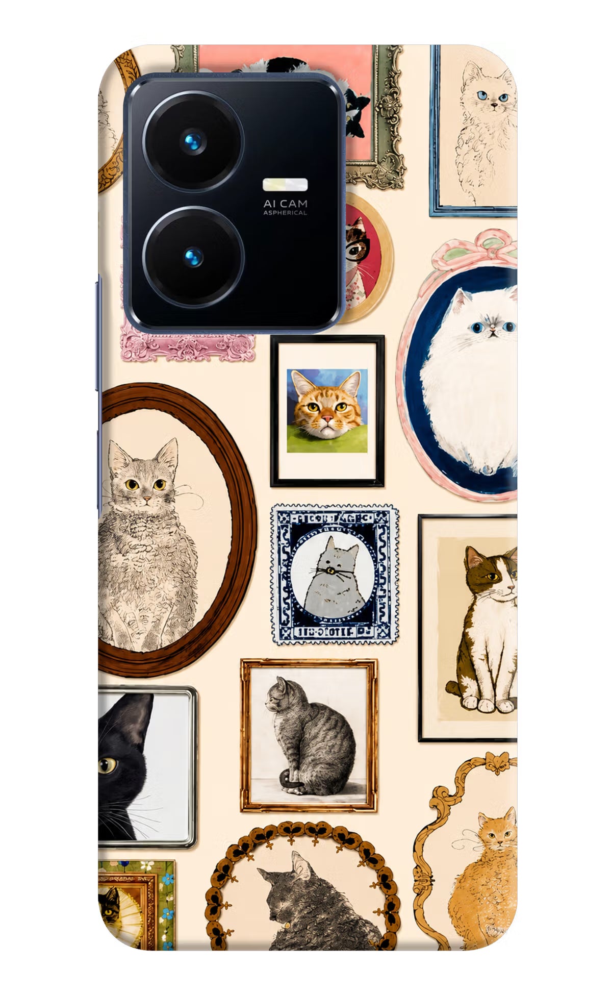 Mirror Cats Vivo Y22 Back Cover - Mirror Cats Vivo Y22 Back Cover Mirror Cats Vivo Y22 Back Cover