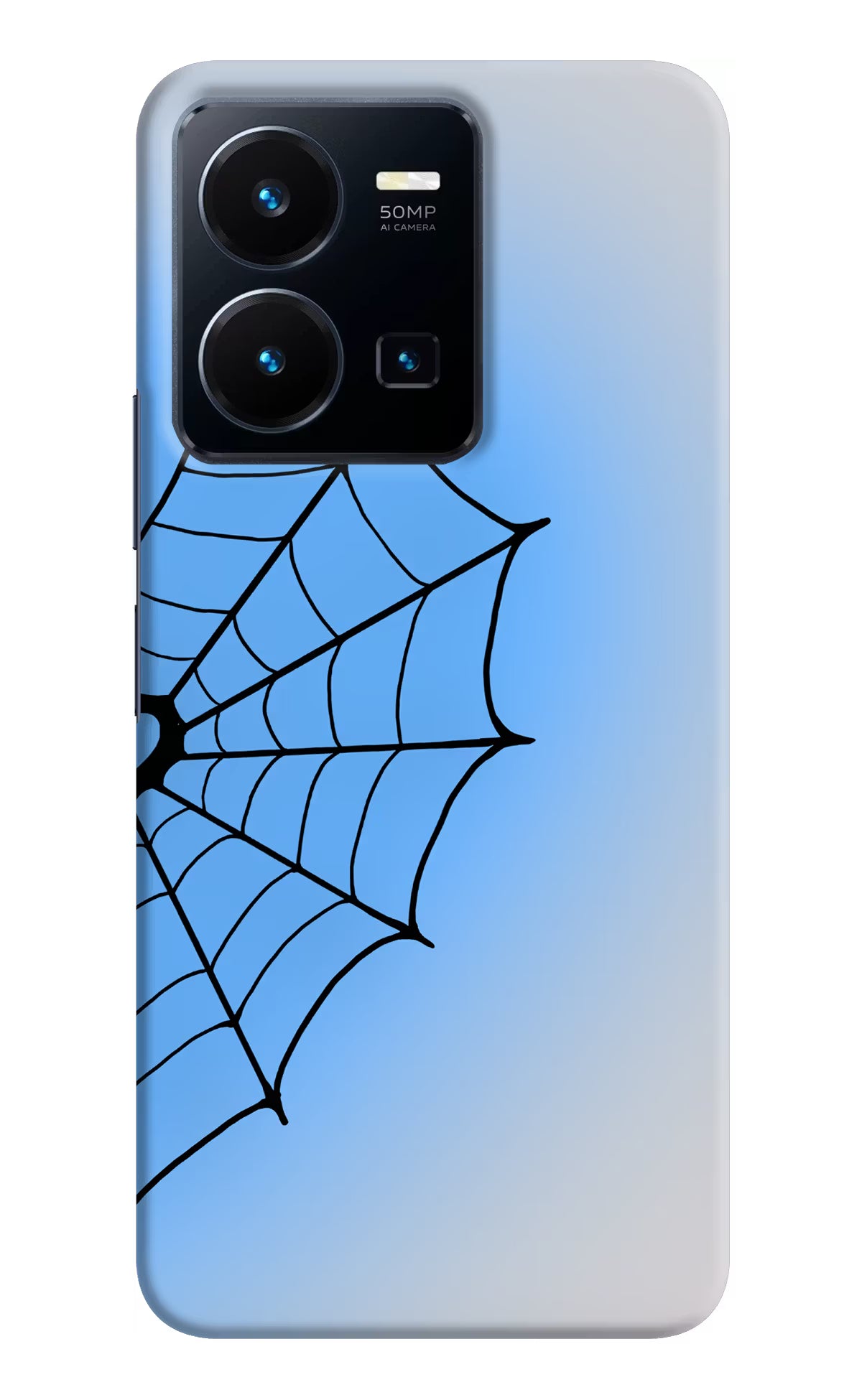 Blue Web Vivo Y35 Back Cover - Blue Web Vivo Y35 Back Cover Blue Web Vivo Y35 Back Cover